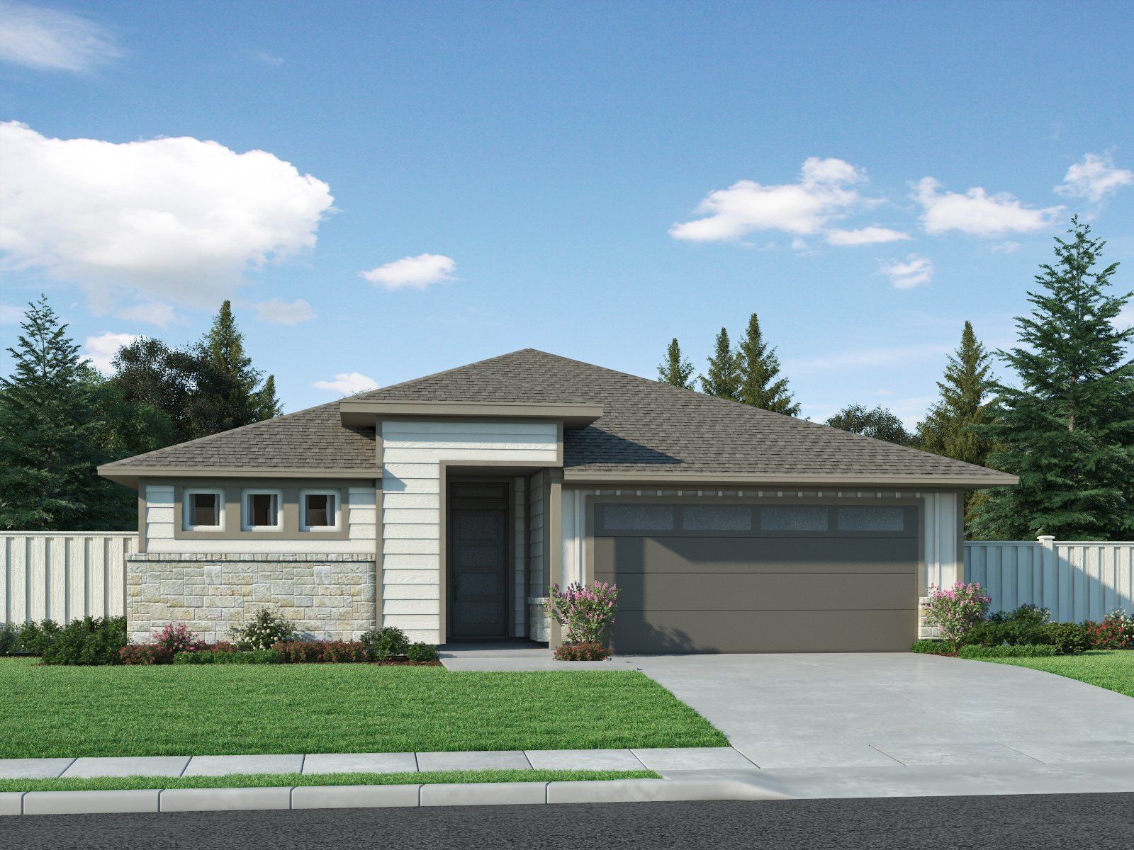 The Preston (403) Floorplan Y Elevation Rendering:The Preston (403) Floorplan Y Elevation Rendering