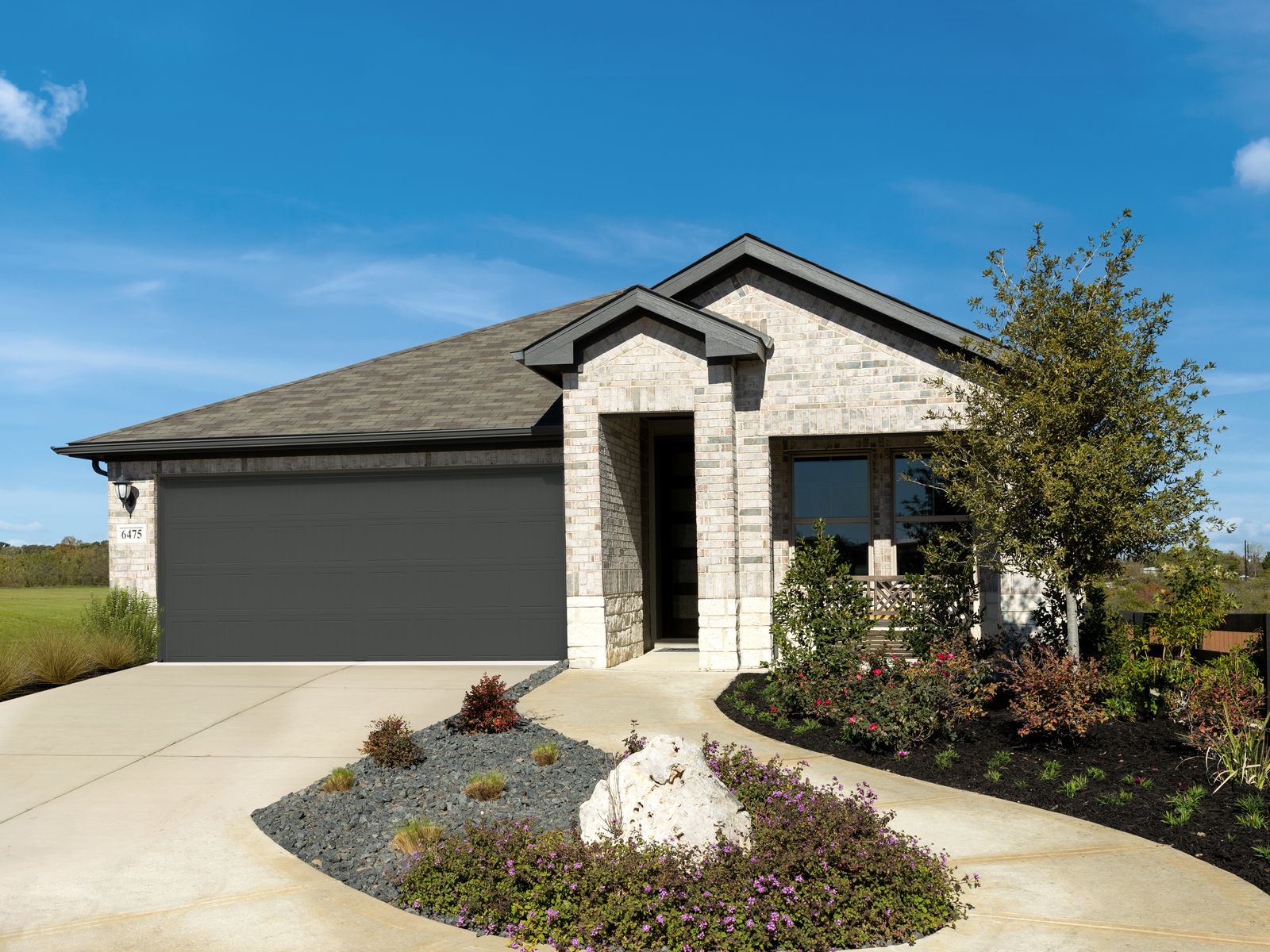 Front exterior of the Allen floorplan at a Meritage Homes community.