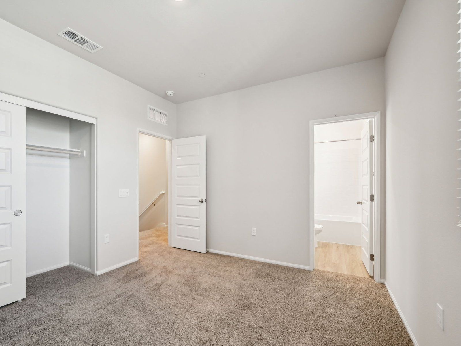 Bedroom:1637 floorplan interior image taken at a Meritage Homes community in Pomona, CA.