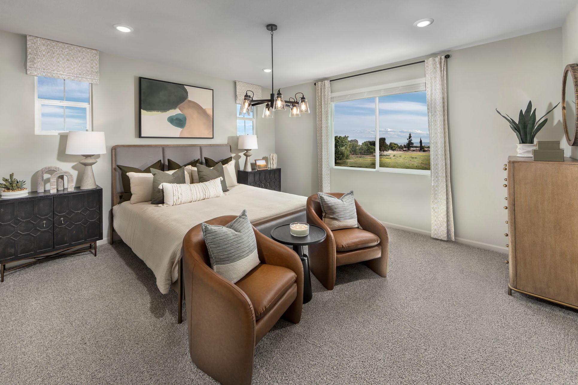 Primary Bedroom:Residence 3 floorplan modeled at a nearby Meritage community.