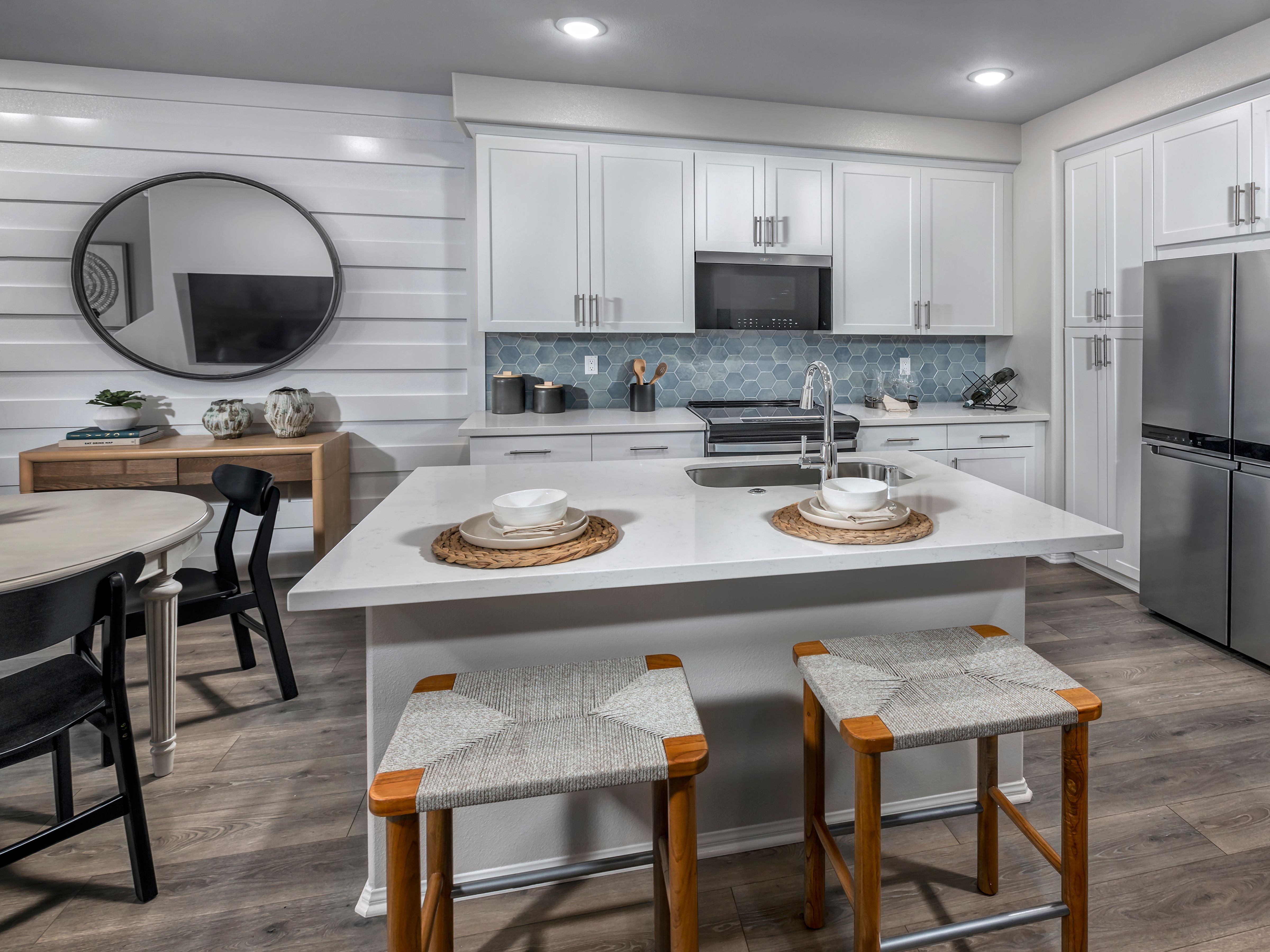 Kitchen:Kitchen in the Residence 2 floorplan at Cielo by Meritage Homes in San Marcos, CA.