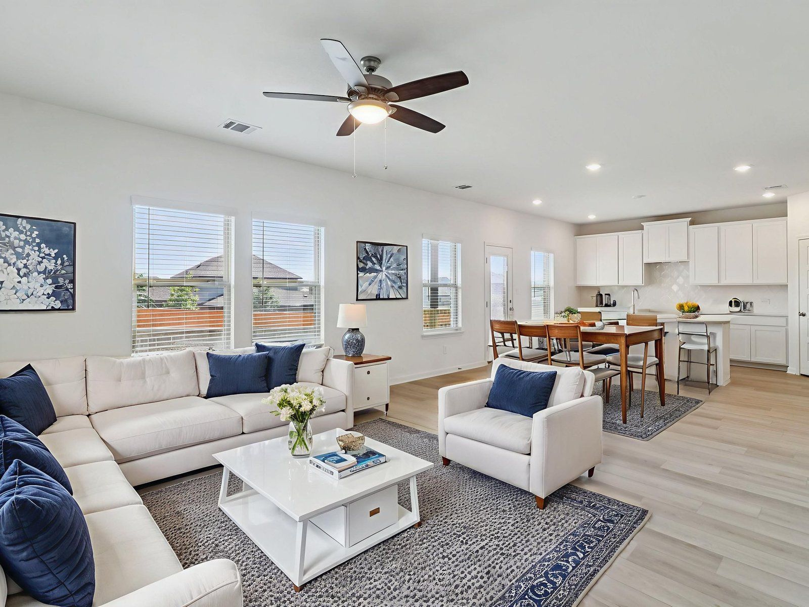 Virtually Staged Living and Dining Room:Virtually Staged Living and Dining Room