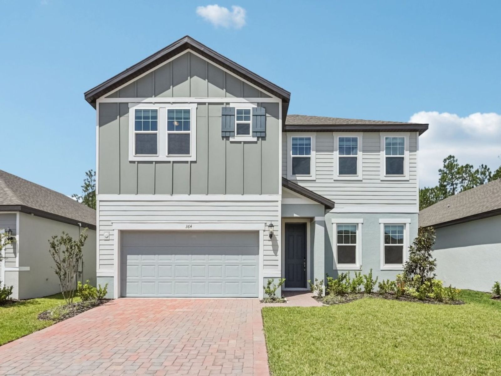 The San Marino floorplan at 364 Birkdale Drive.:Front Exterior