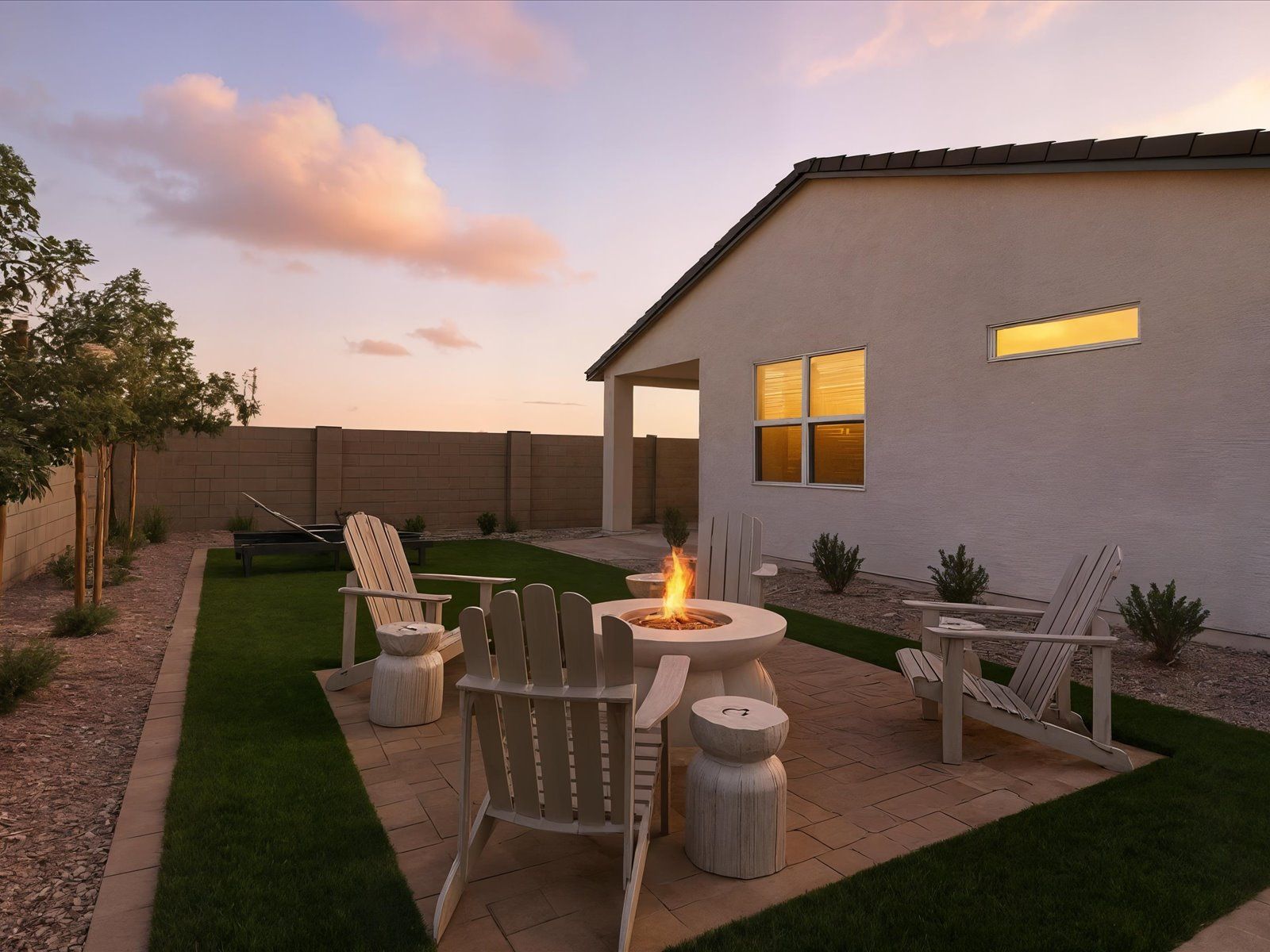 Backyard:The Jubilee floorplan image modeled at Wildera in San Tan Valley.