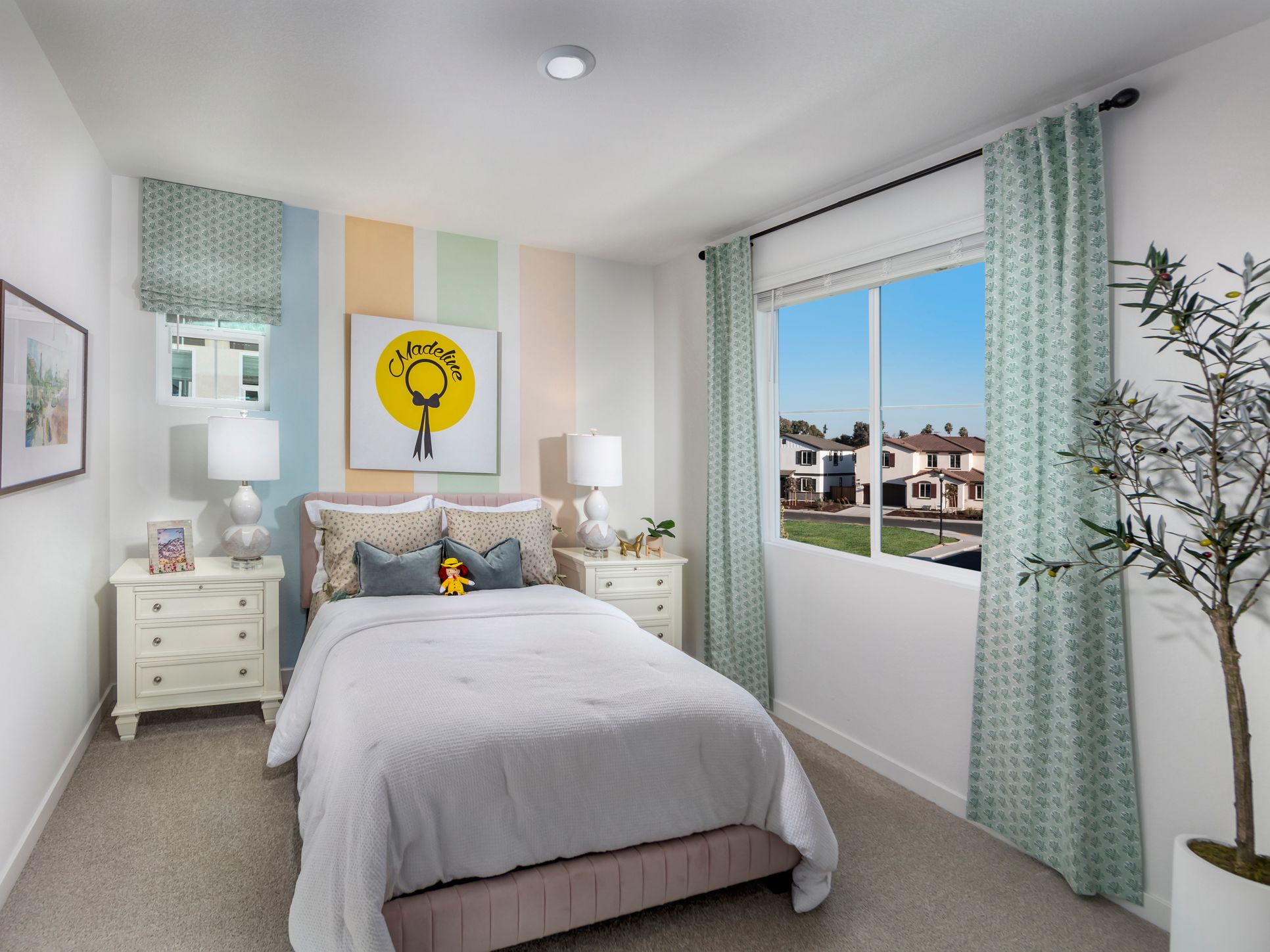 Bedroom:Modeled secondary bedroom of Residence 2.