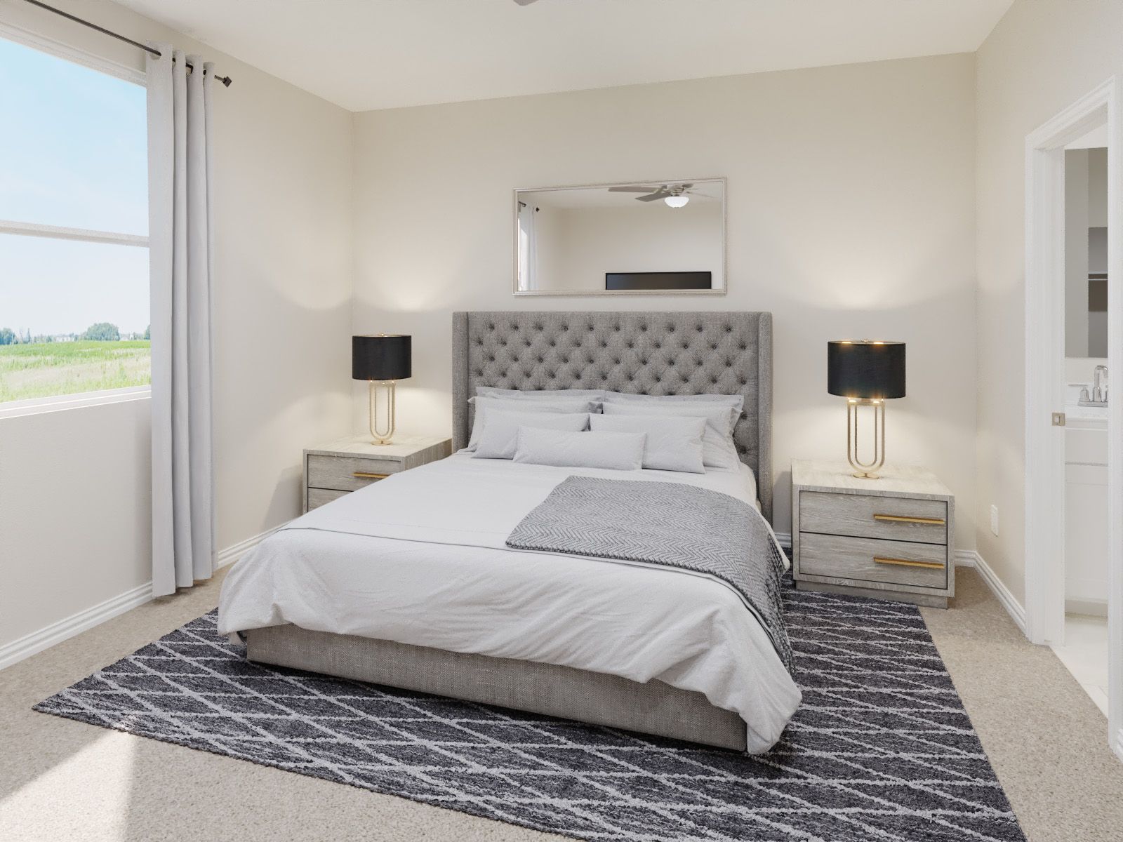 Enjoy the evening in your primary bedroom.:Primary Bedroom