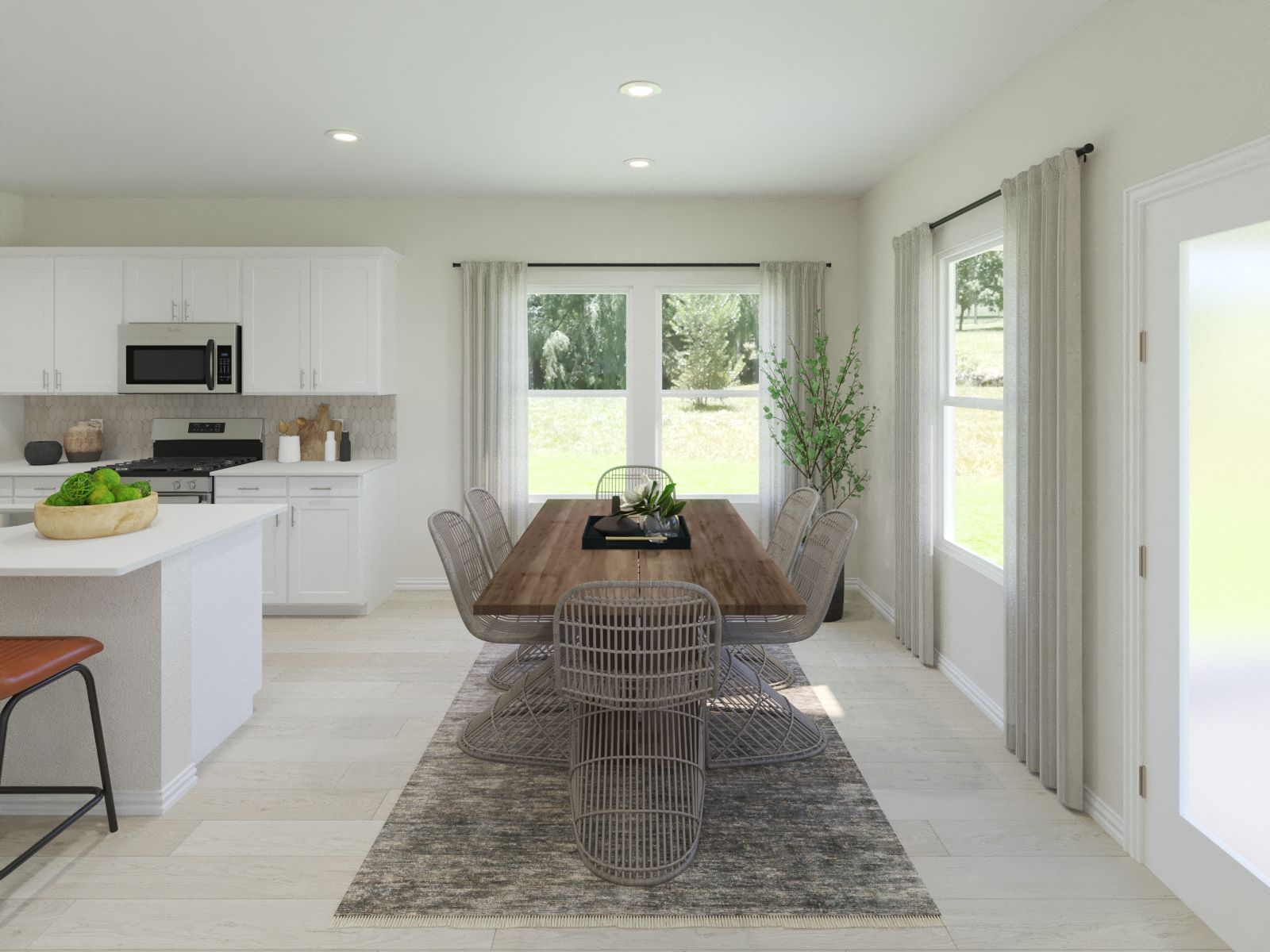 Enjoy dinners around the dining table:Dining Room