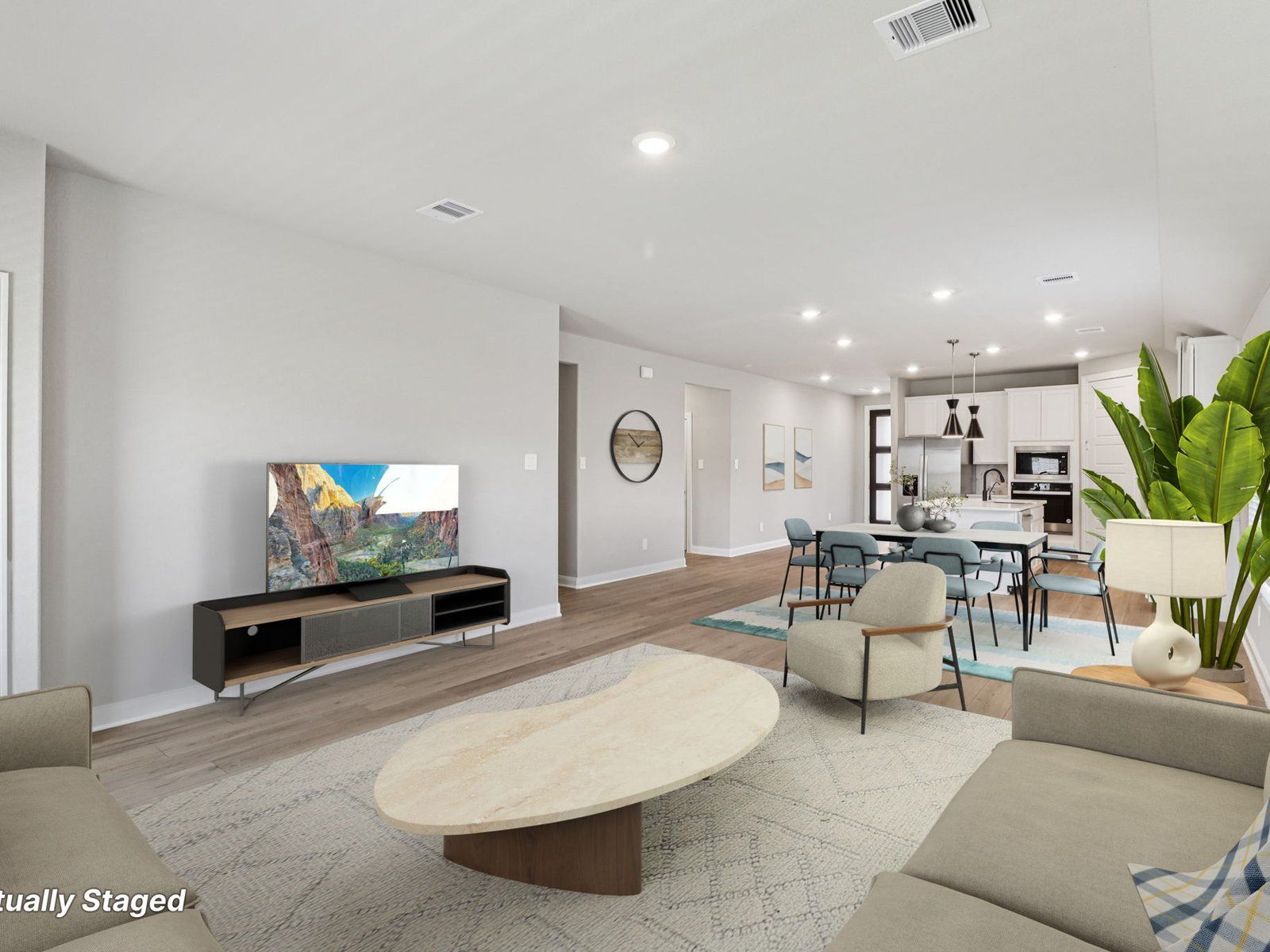 Living Room:The Oleander floorplan in Pine Lake Cove of Montgomery, TX.