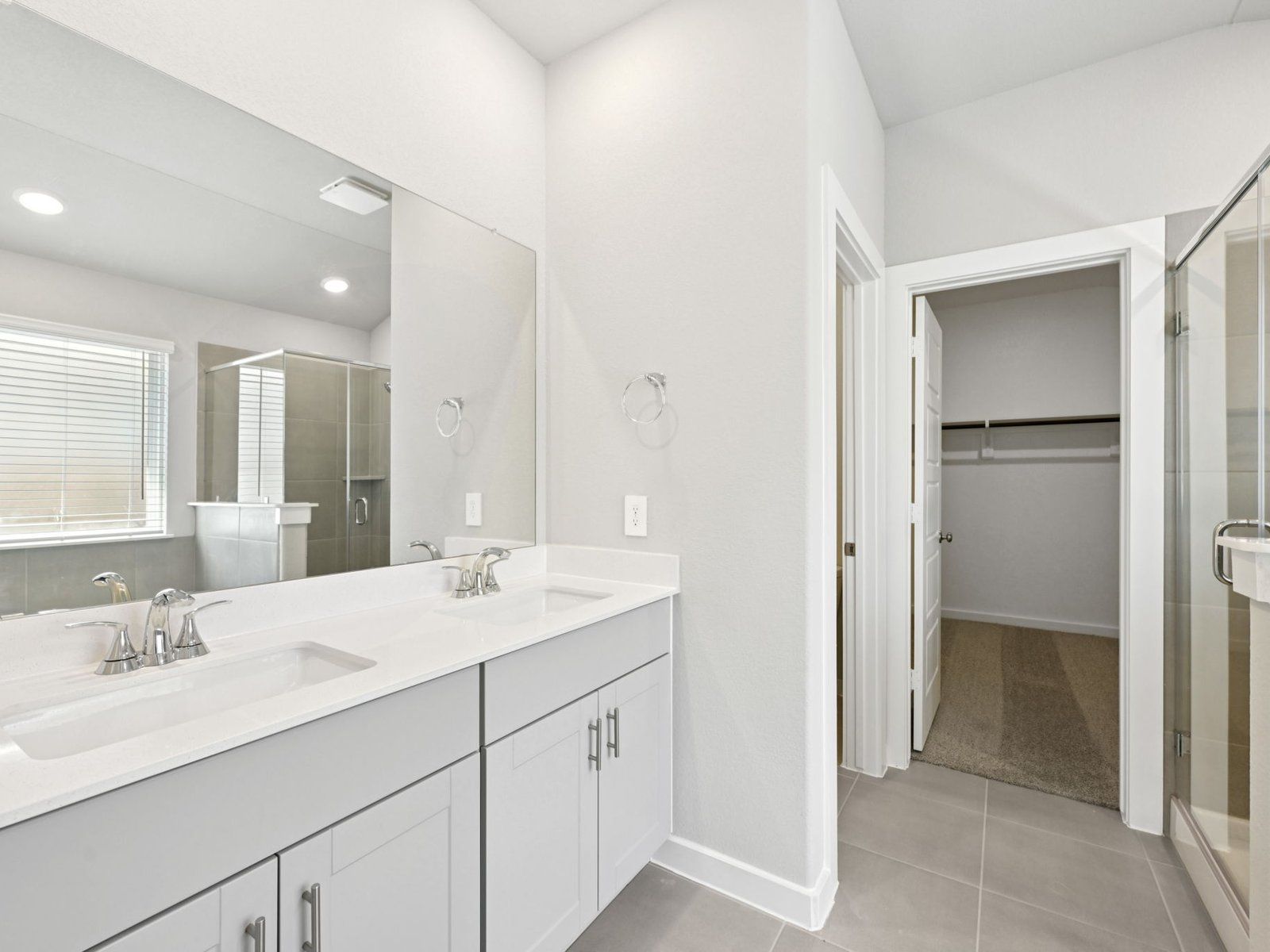 Primary Bathroom:The Callaghan floorplan in Pine Lake Cove of Montgomery, TX.
