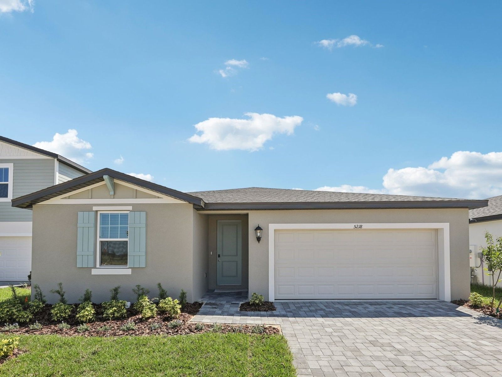 The Hibiscus floorplan at 5218 Green Belt Drive.:Front Exterior