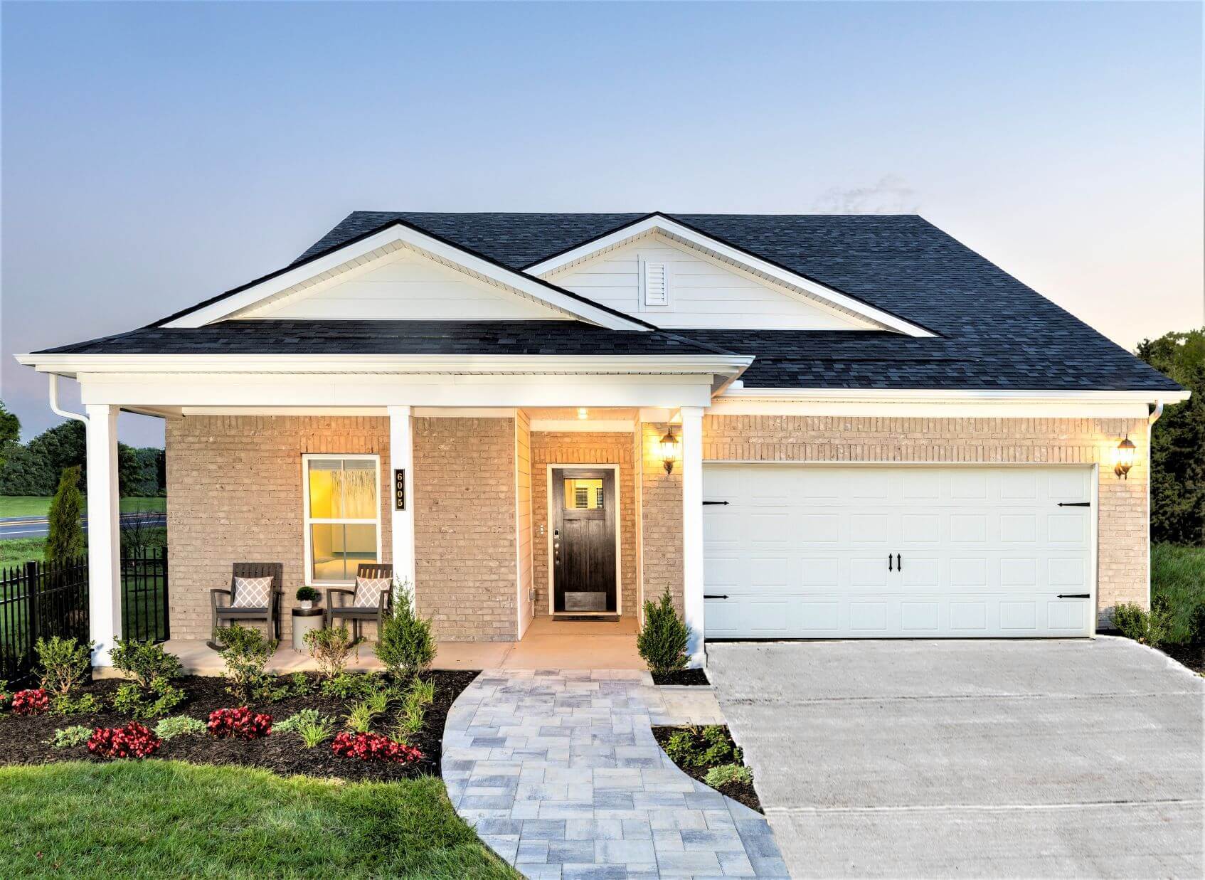 The Northbrook is a stunning 2-story plan featuring 5 bedrooms.