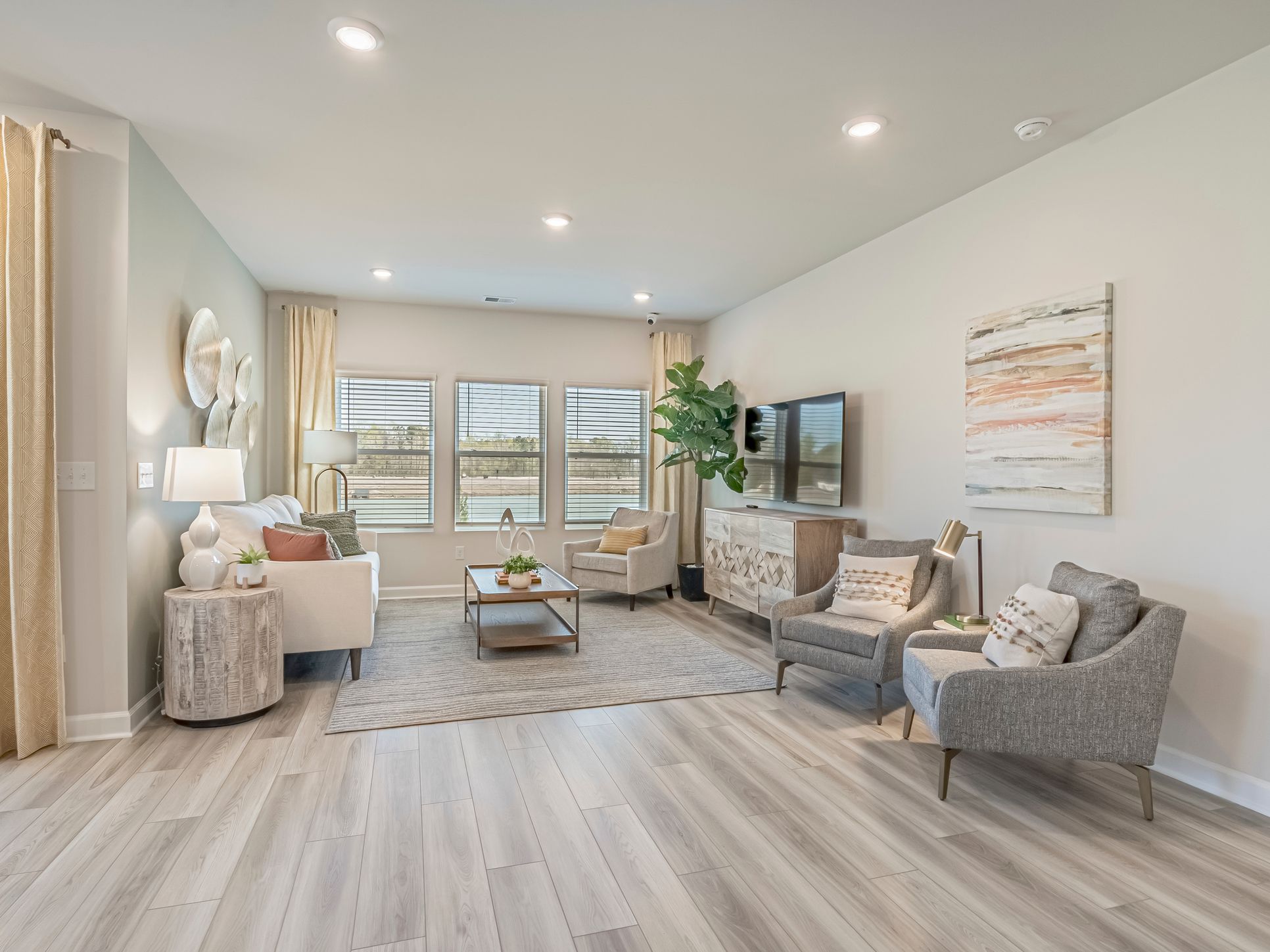 Enjoy plenty of natural light in the spacious family room.