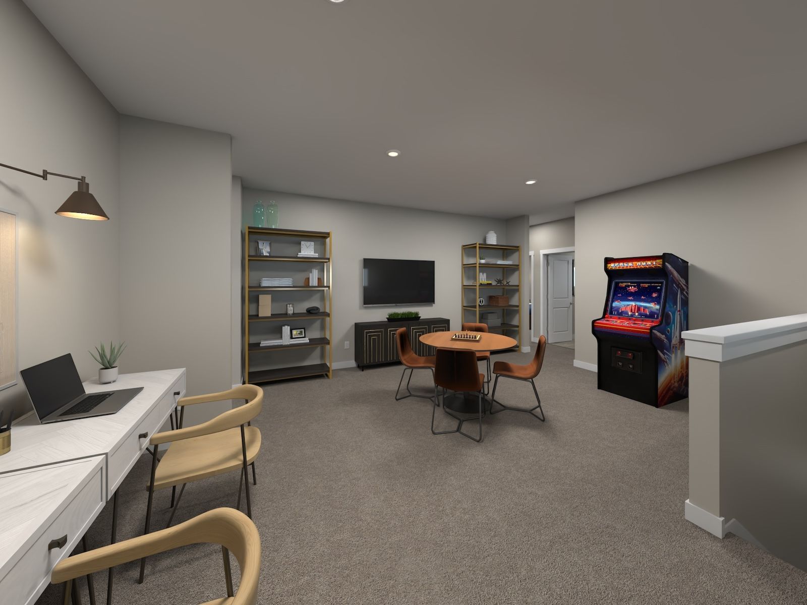 Loft:Narrows floorplan interior image rendering at a Meritage Homes Community in Eagle Mountain, UT.