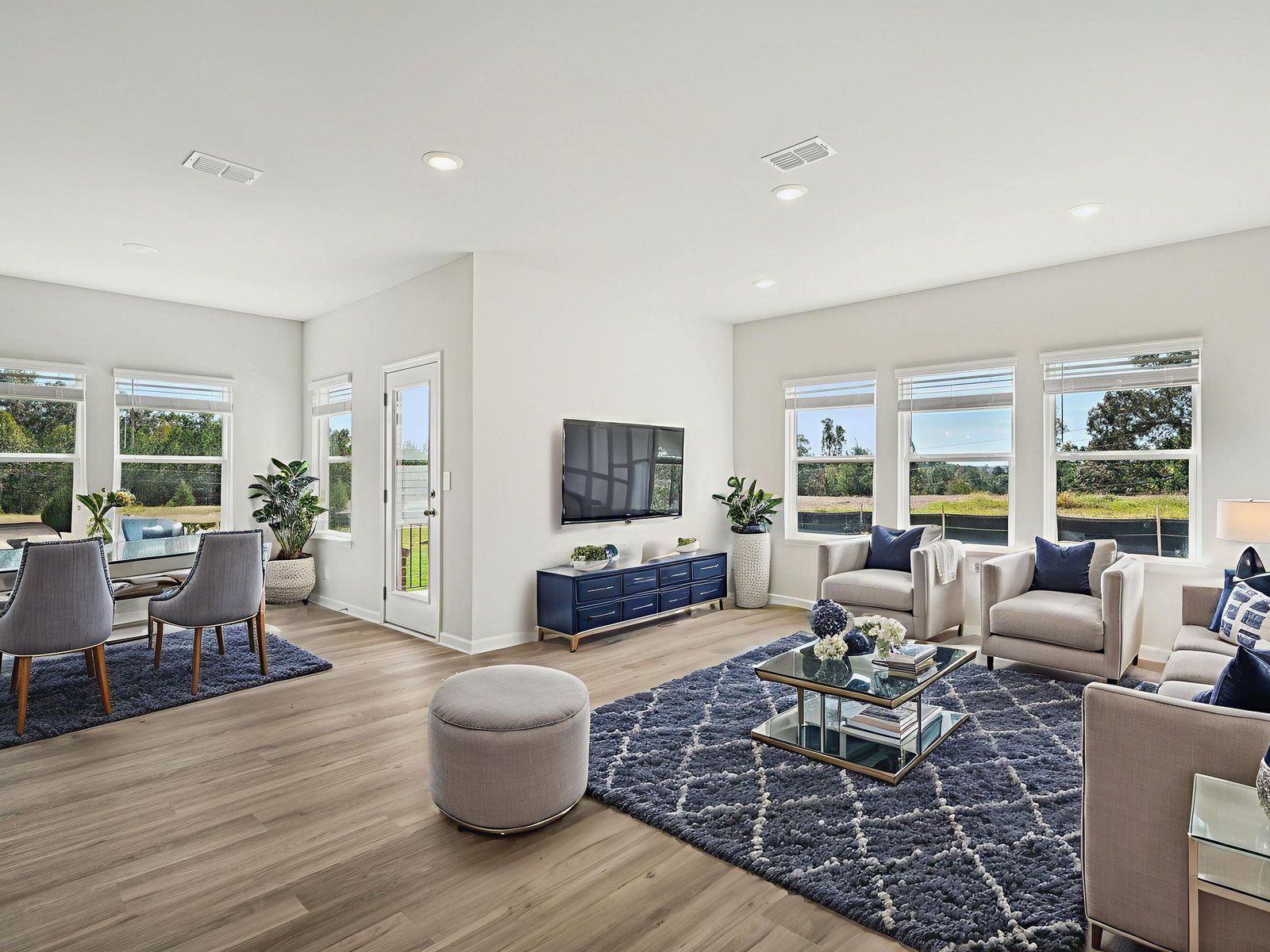 The Sherwood floorplan with the Charm Burlap interior package.:Great Room