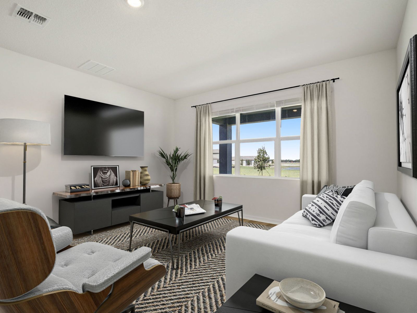 San Marino Great Room Virtually Staged:Great room