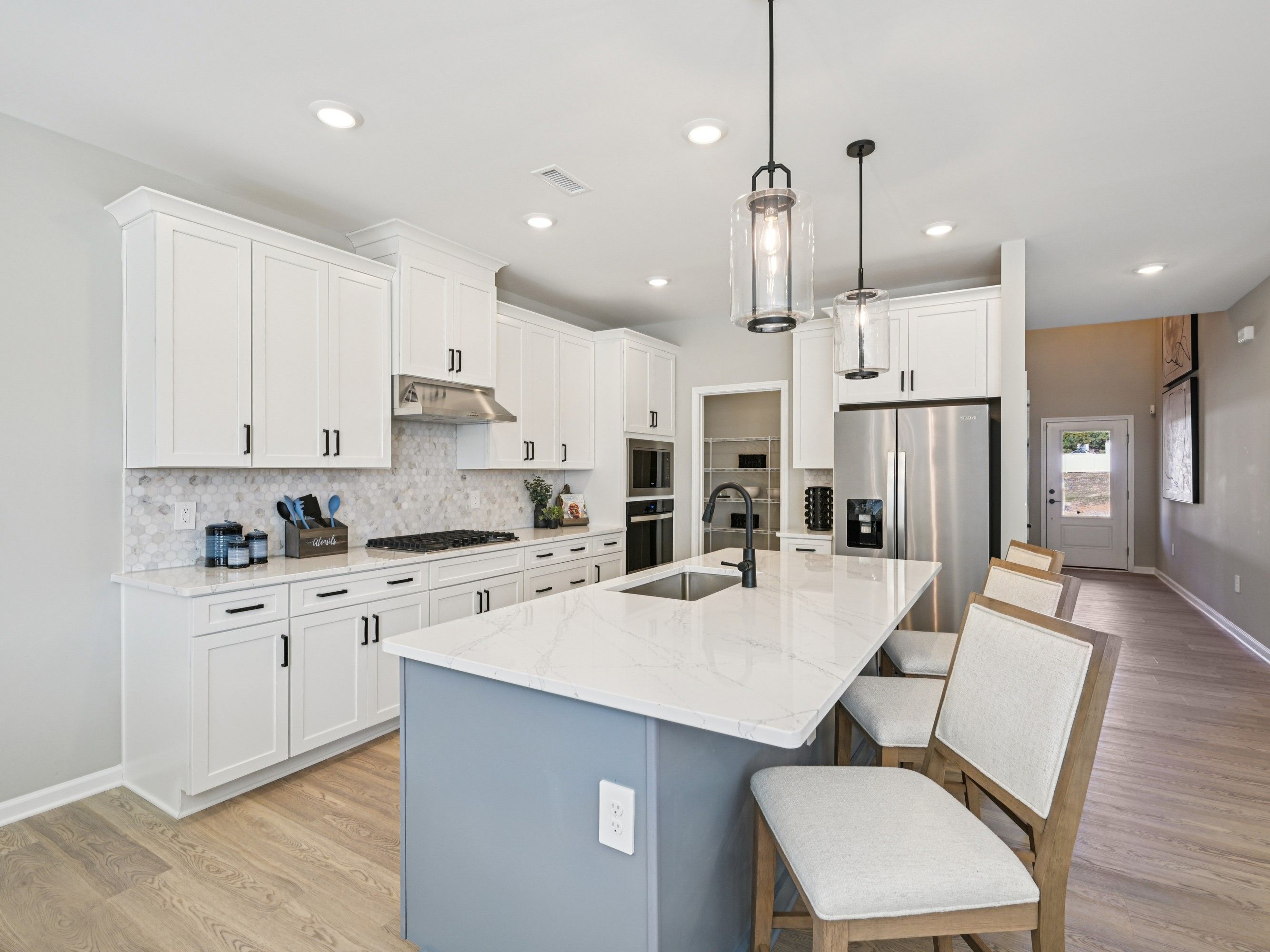 Kitchen:Kitchen in the Johnson floorplan at a Meritage Homes community in Raleigh, NC.