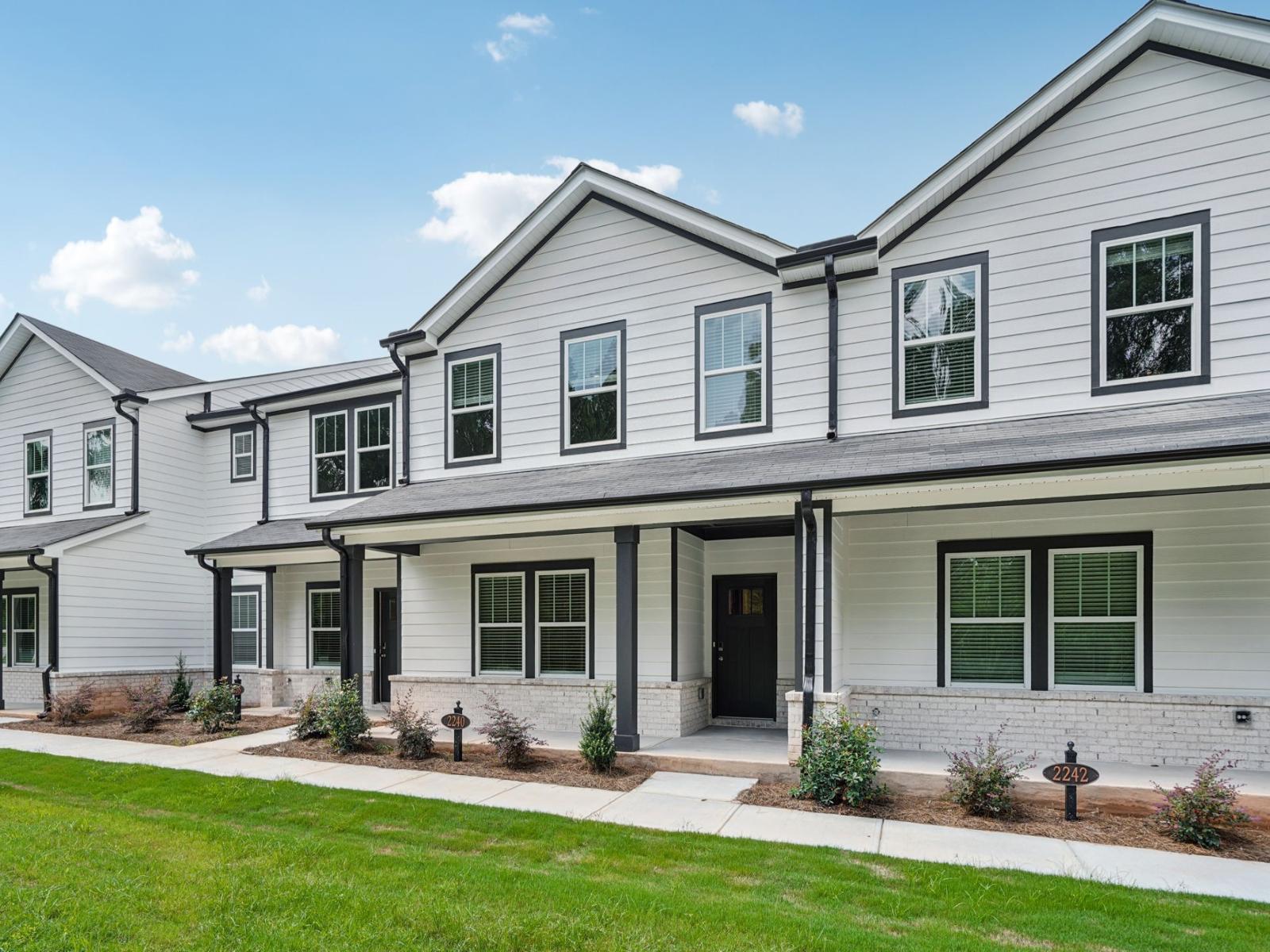 Townhomes:Rear-load townhomes at Avalon