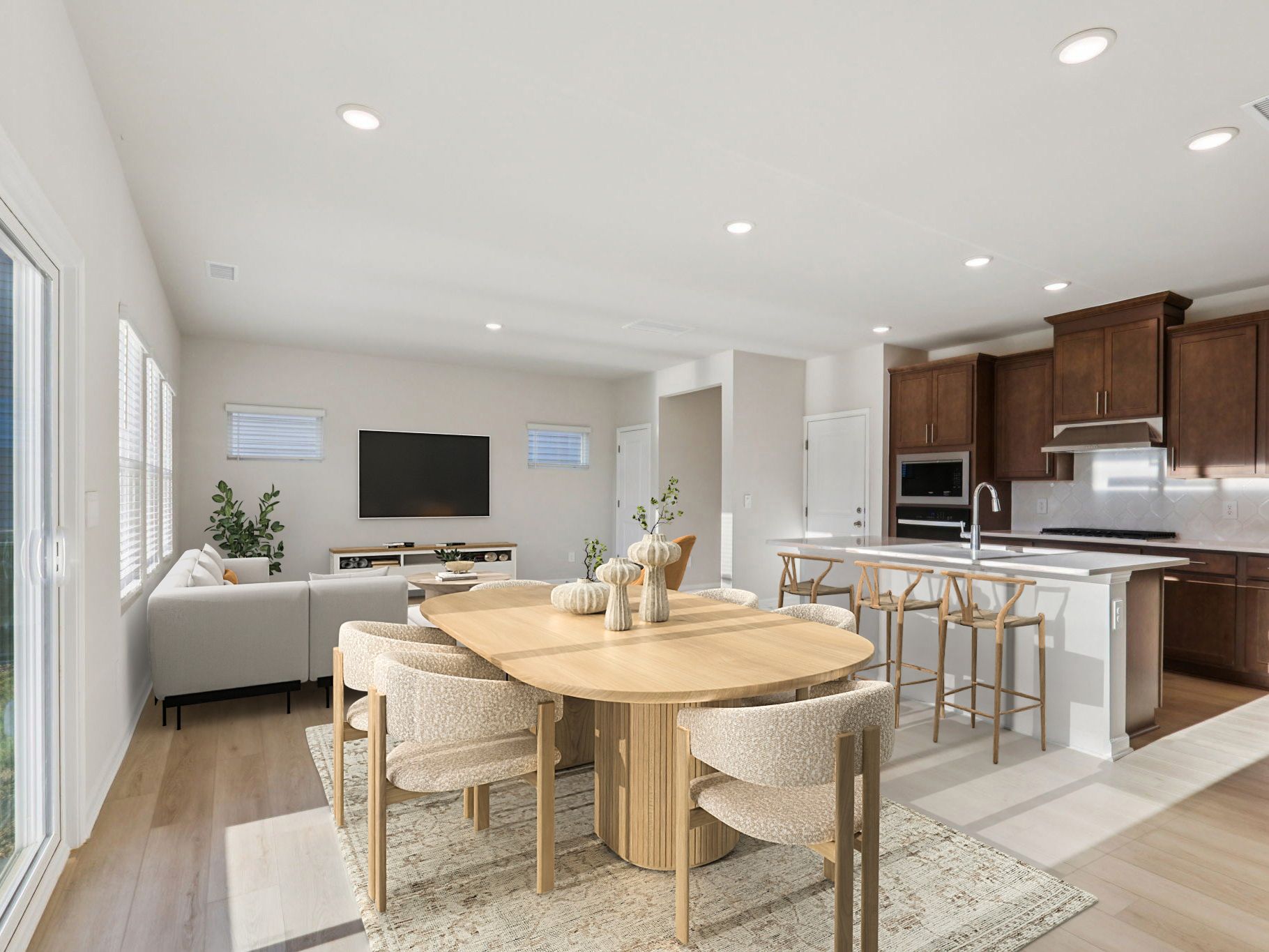 Dining Area:Dining area in the Lennon floorplan at a Meritage Homes community in Garner, NC.
