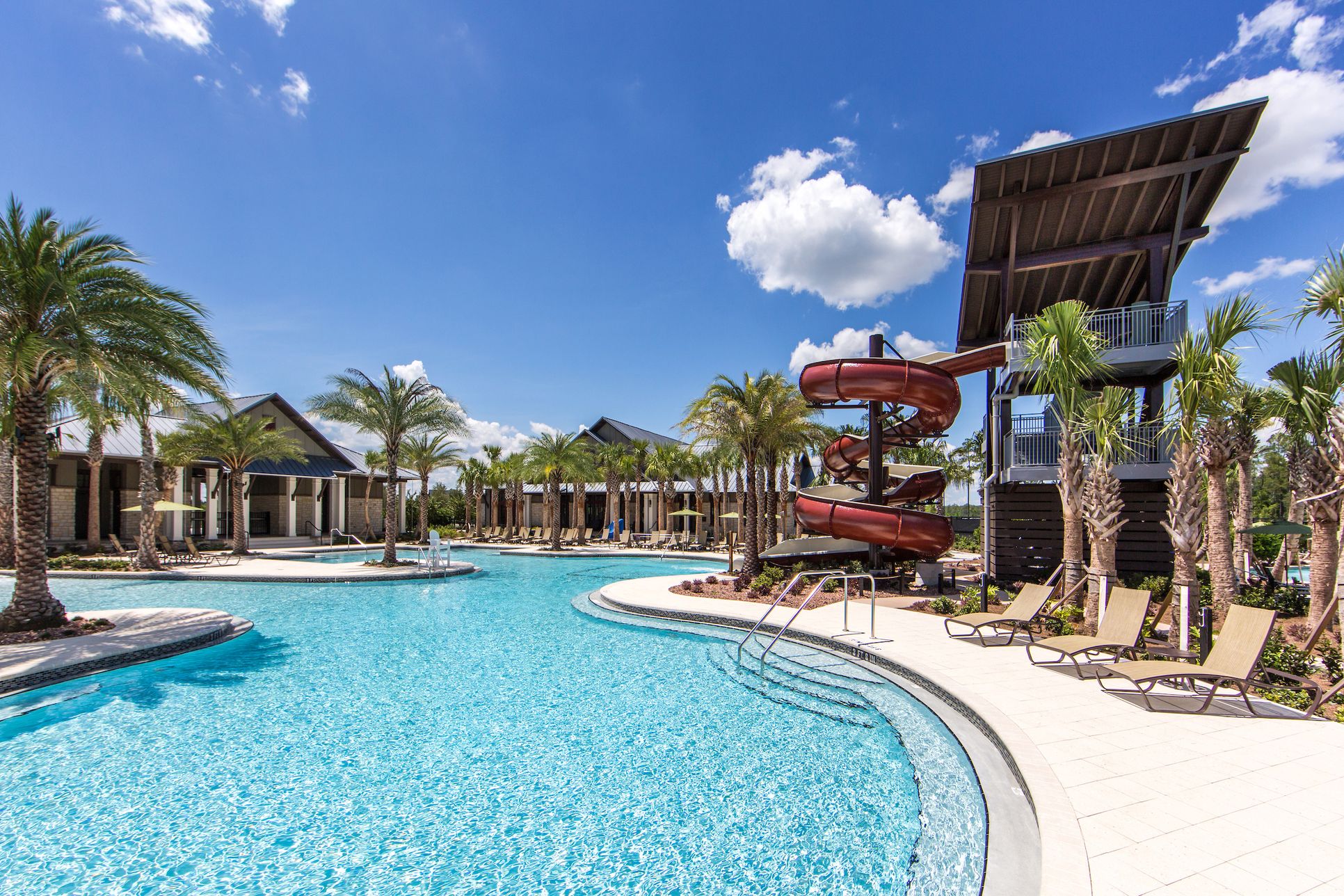 Resort-style Swimming Pool:Lagoon pool, dedicated lap lanes, and lazy river