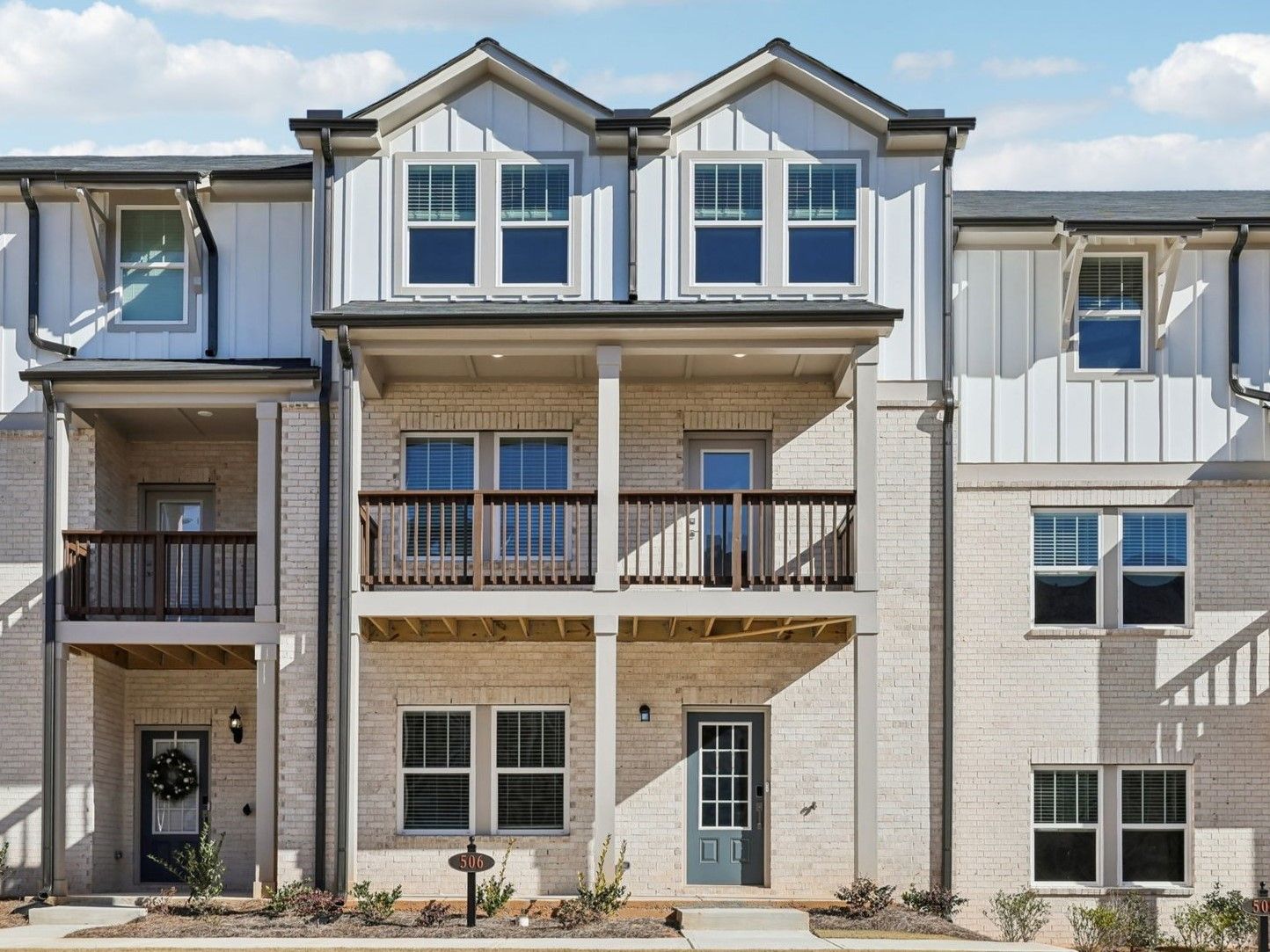 Front Exterior:The Leighton floorplan with Elevation E modeled at Martin Springs.