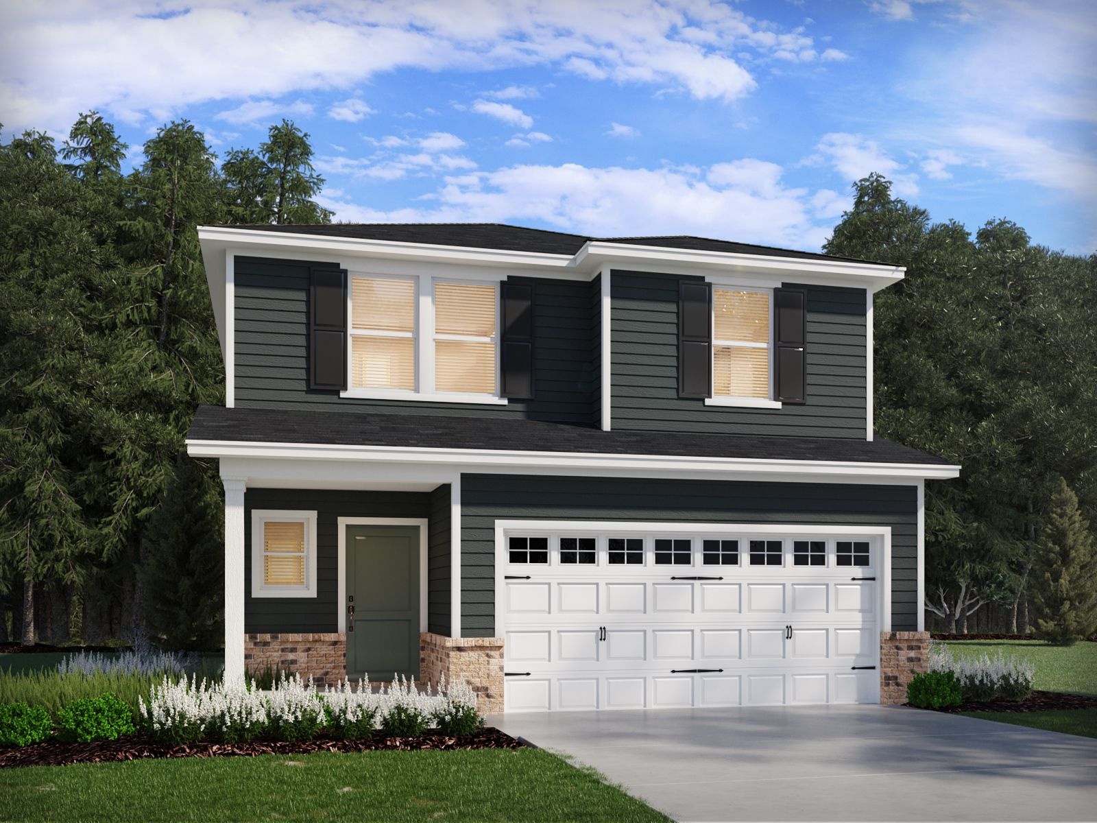 Paisley Elevation Rendering:Paisley elevation rendering at a Meritage Homes community in Wendell, NC.