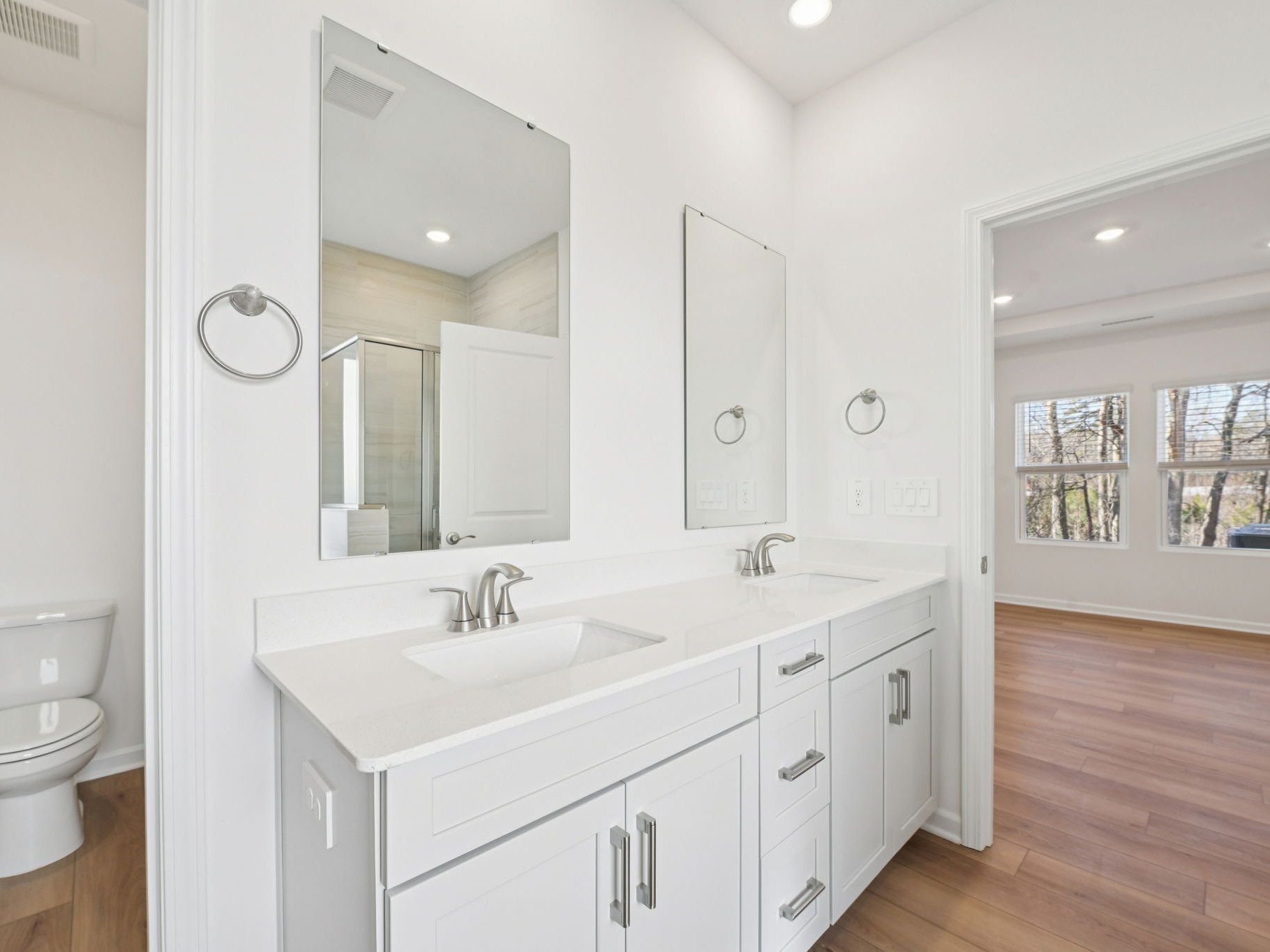 Primary Bathroom:Primary bathroom in the Sherwood floorplan at a Meritage Homes community in Raleigh, NC.