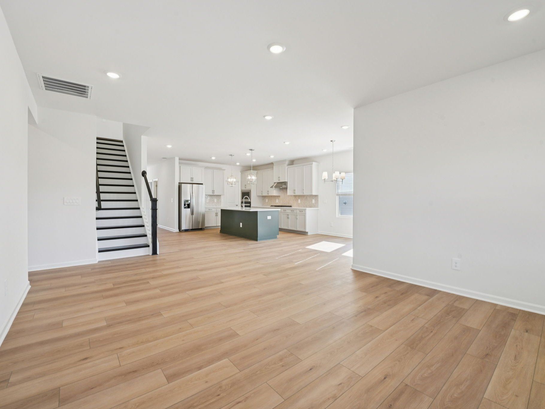 Great Room:Great room in the Sherwood floorplan at a Meritage Homes community in Raleigh, NC.