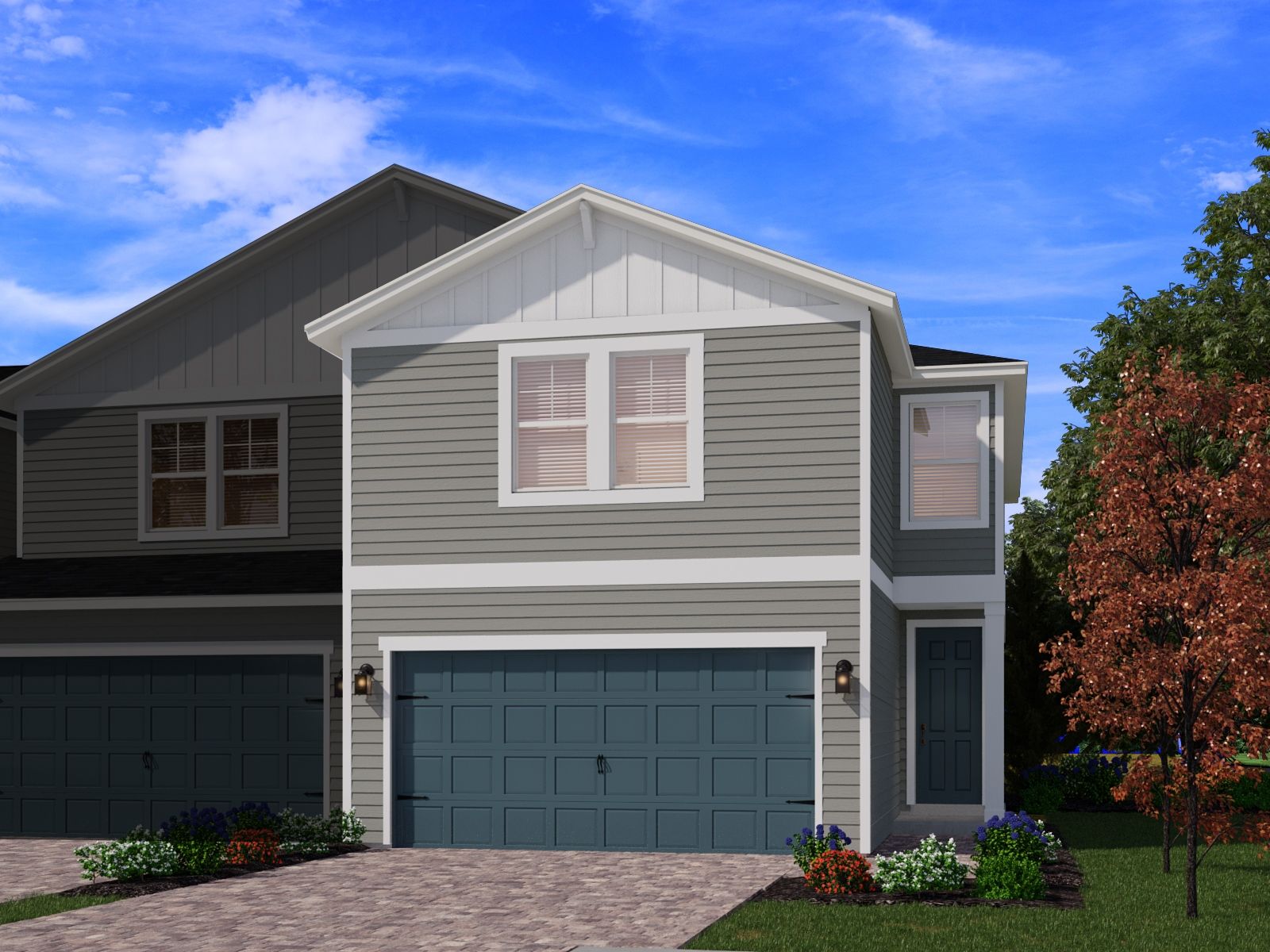 Front Exterior:The Hampton Floorplan in Parkside at Shearwater