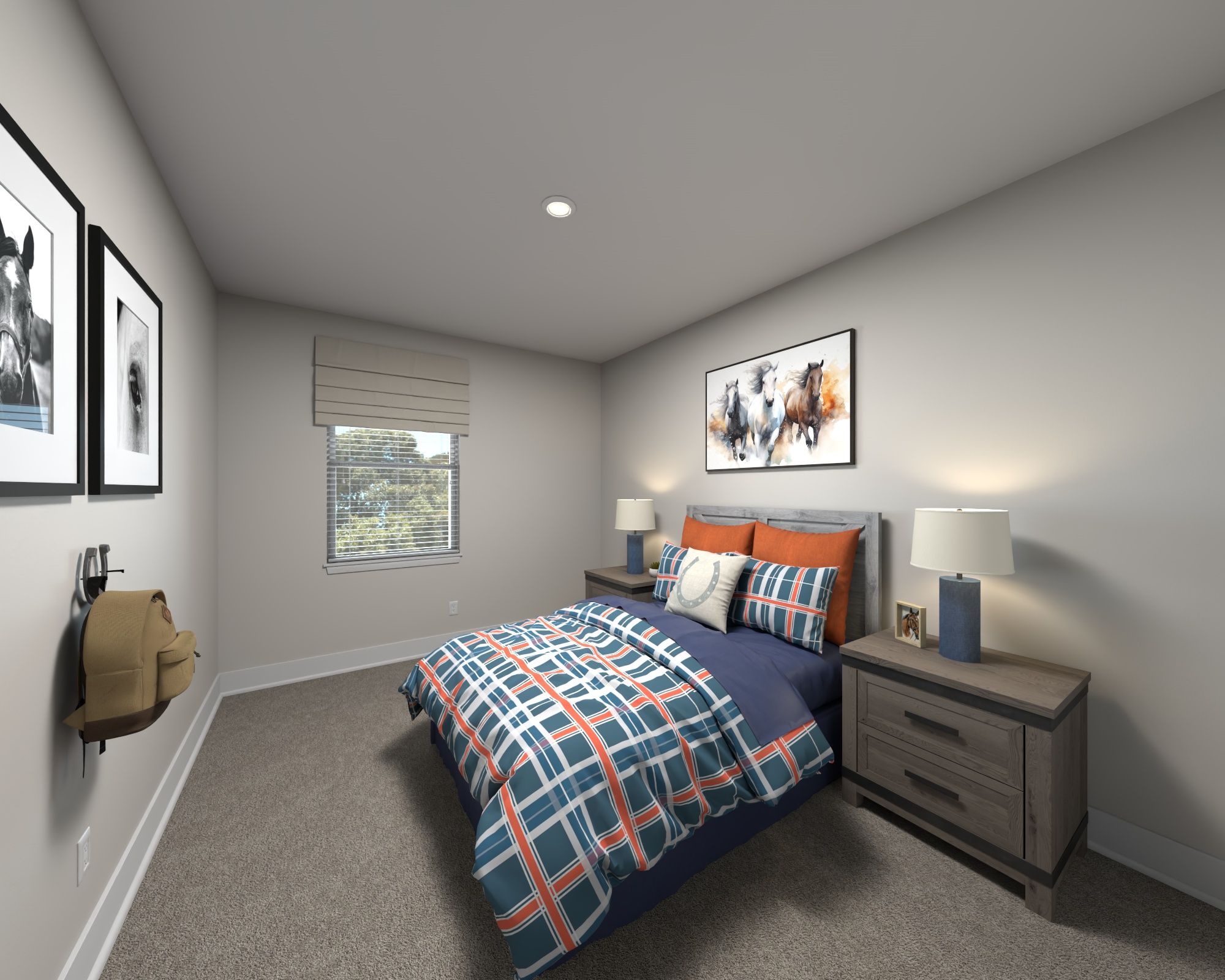 Secondary Bedroom:Secondary bedroom in the Townsend floorplan at Meritage Homes.