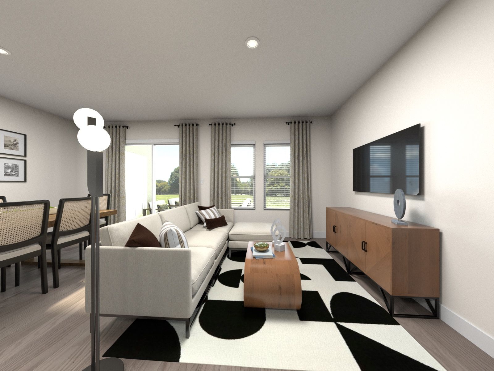 Living Room Rendering:Living Room Rendering