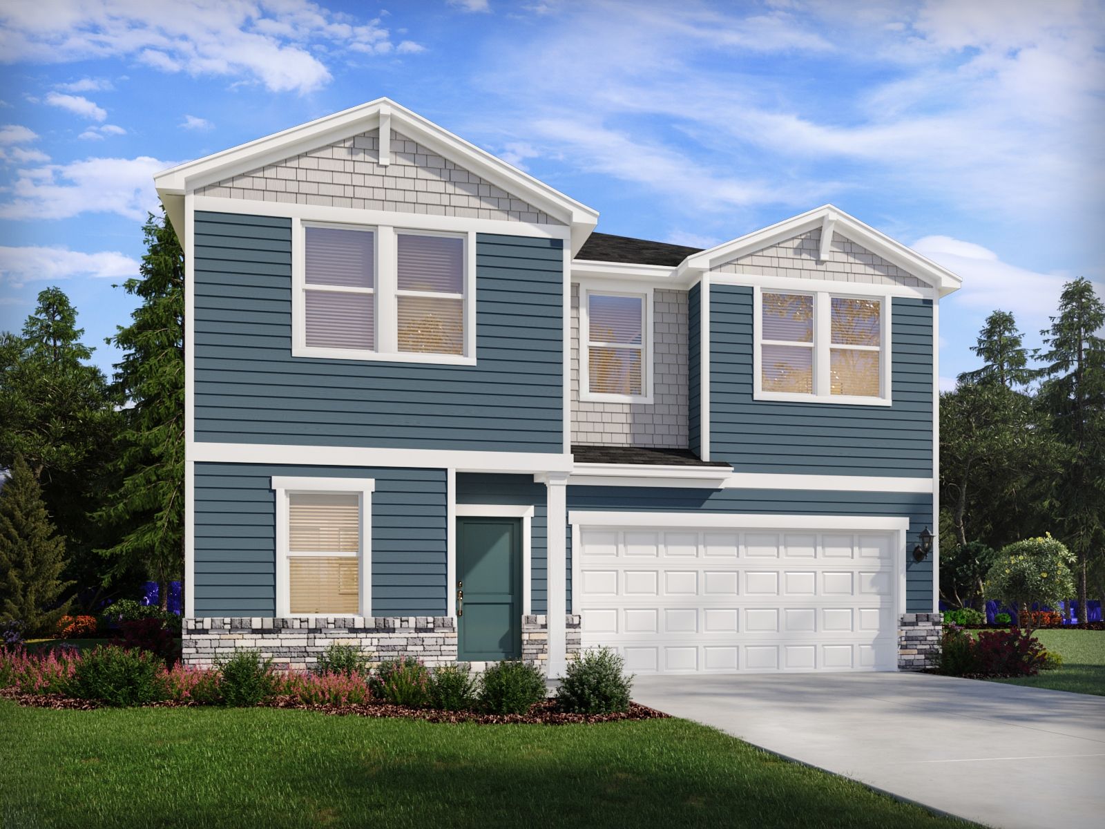 Townsend Elevation Rendering:Townsend elevation rendering at a Meritage Homes community in Clayton, NC.