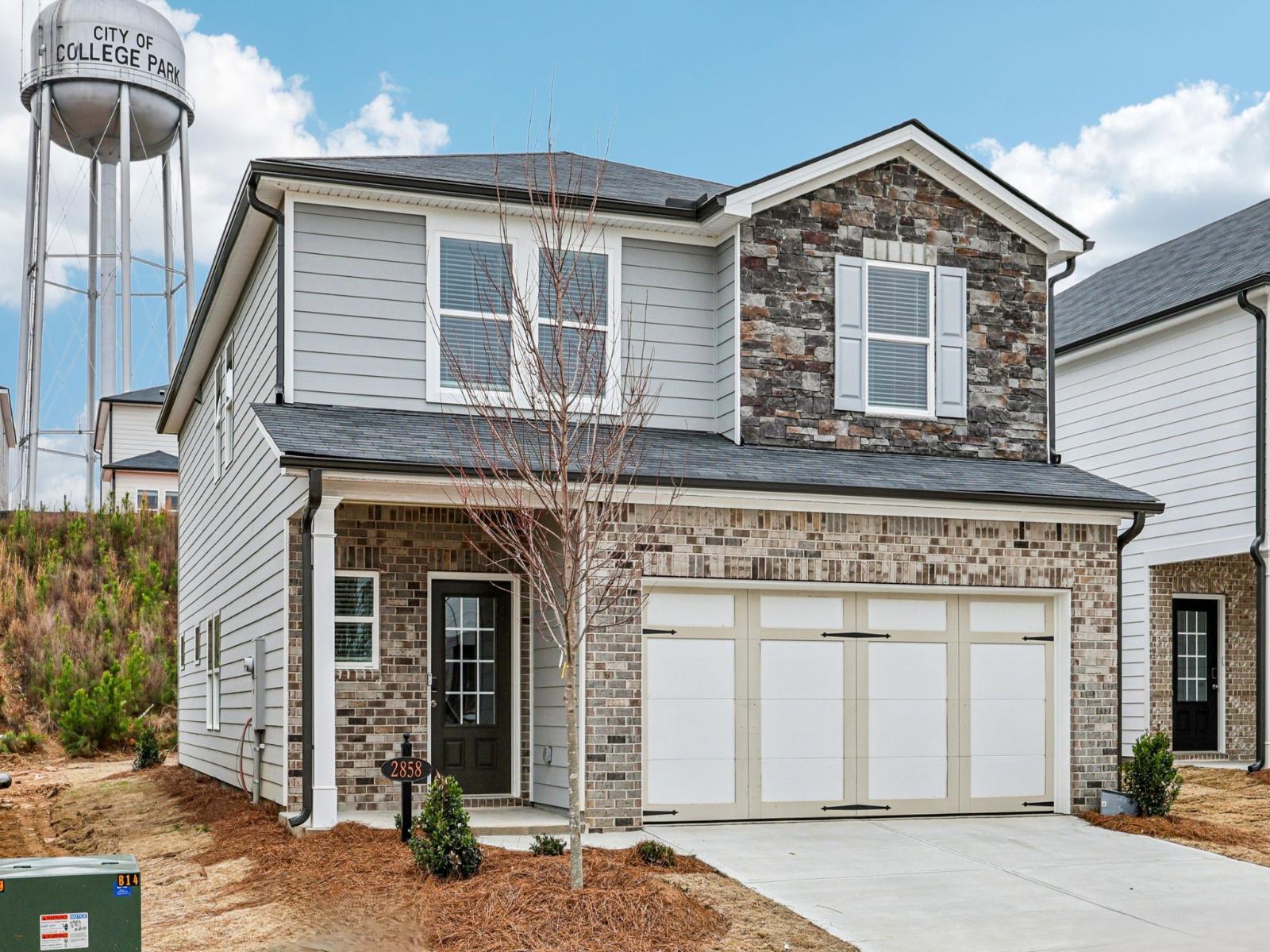 Front Exterior:The Paisley floorplan with Elevation C modeled at Hawthorne Station.