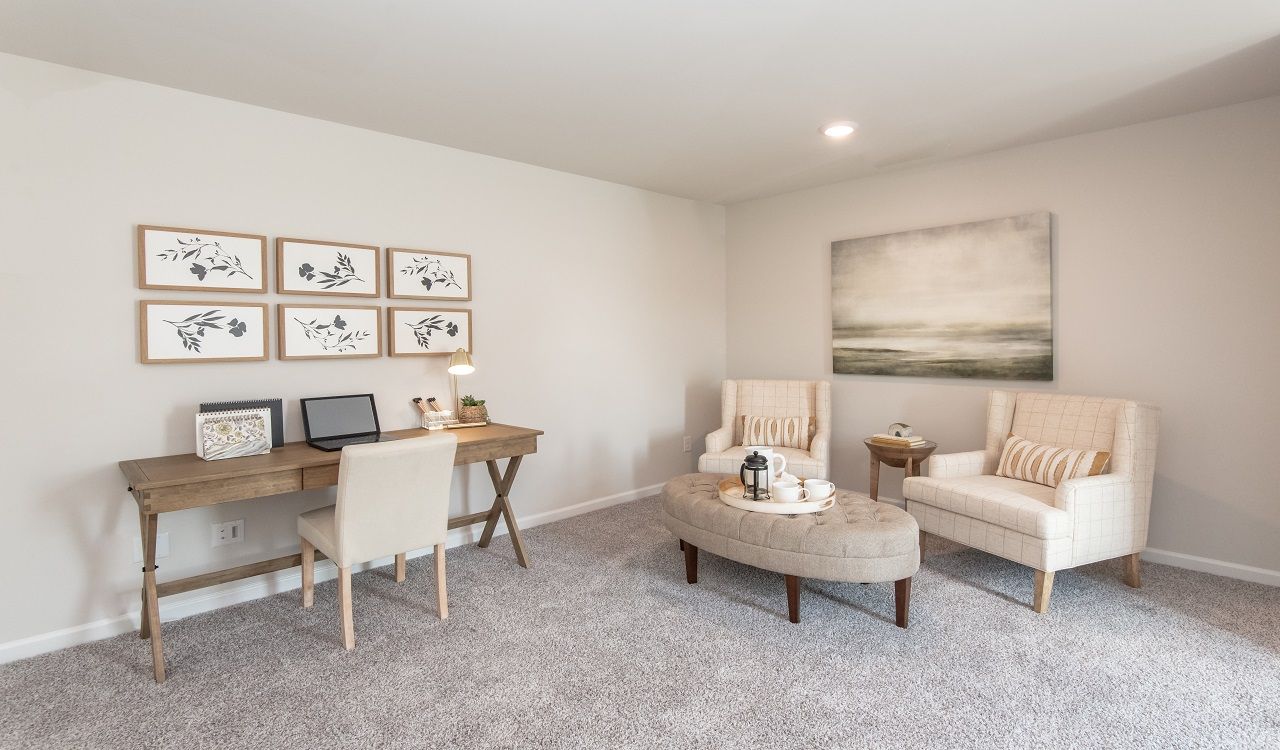 Taylorsville floorplan modeled at Meadows at Bay Creek in Loganville, GA.:Taylorsville floorplan modeled at Meadows at Bay Creek in Loganville, GA.