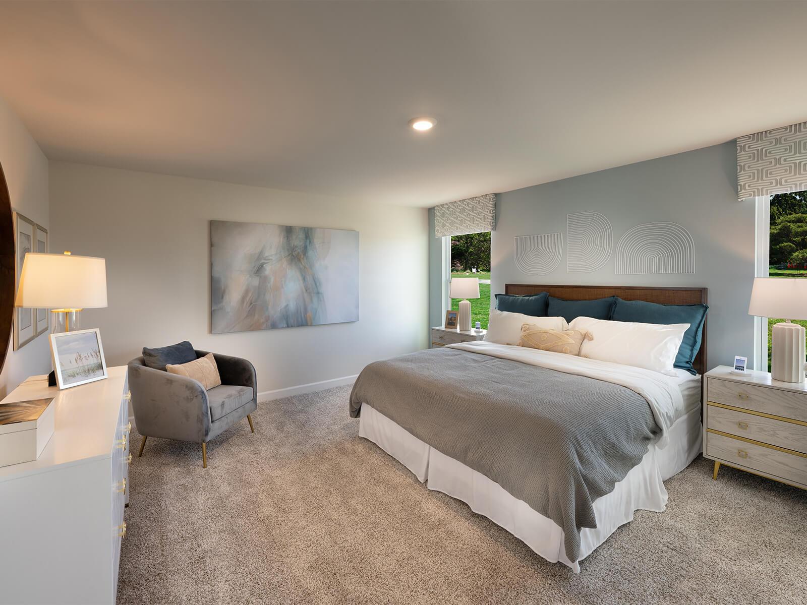 The primary suite offers a peaceful retreat at the end of the day.:The primary suite offers a peaceful retreat at the end of the day.