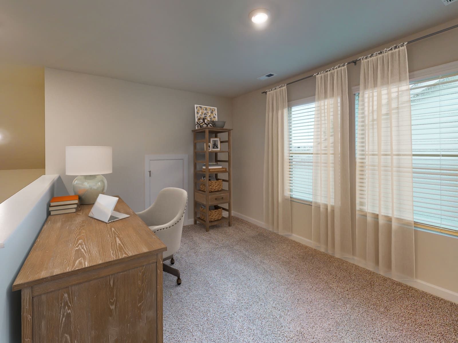 The versatile bonus space makes for a great home office.:The versatile bonus space makes for a great home office.