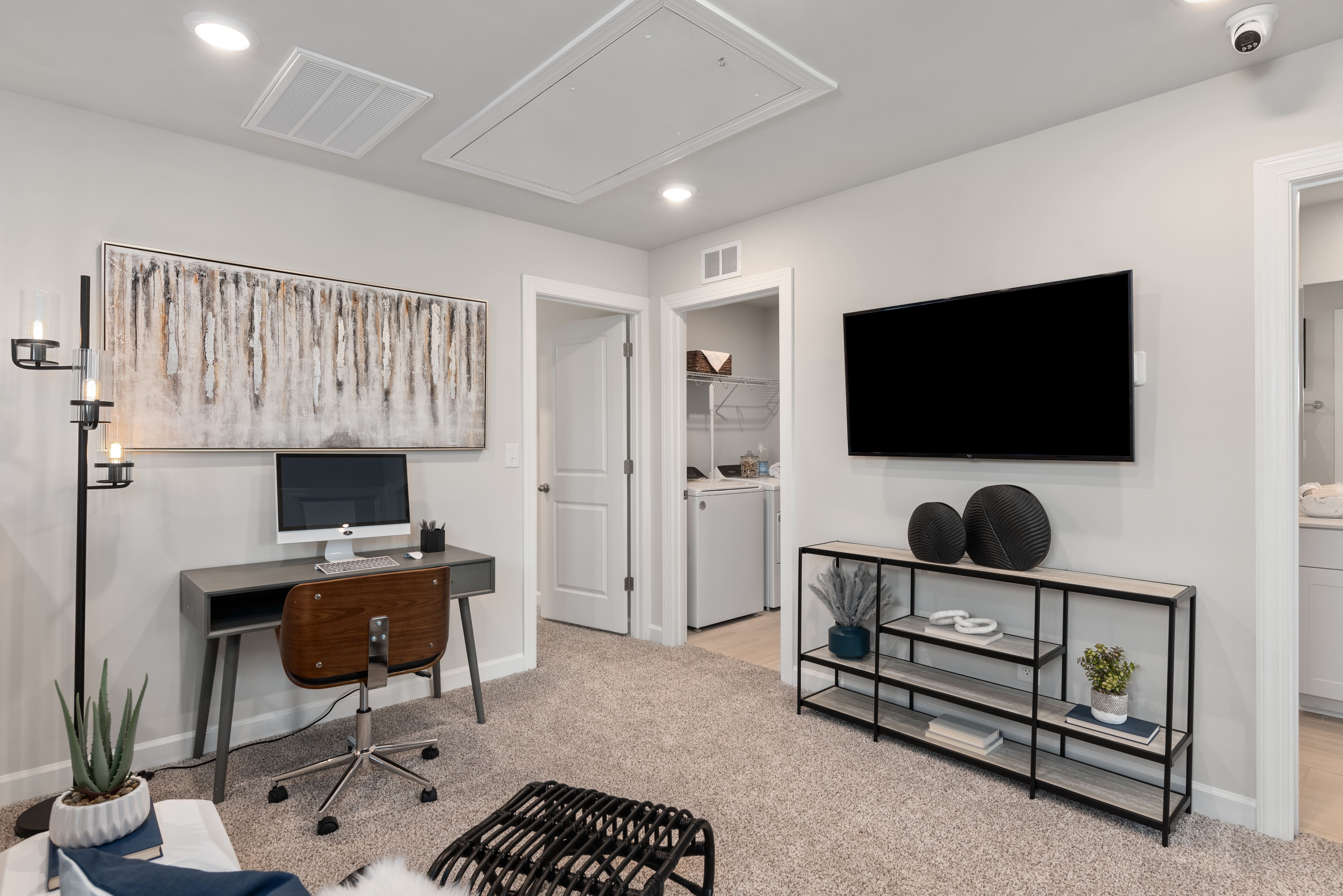 Loft:The versatile flex room makes a great space for an at home office.