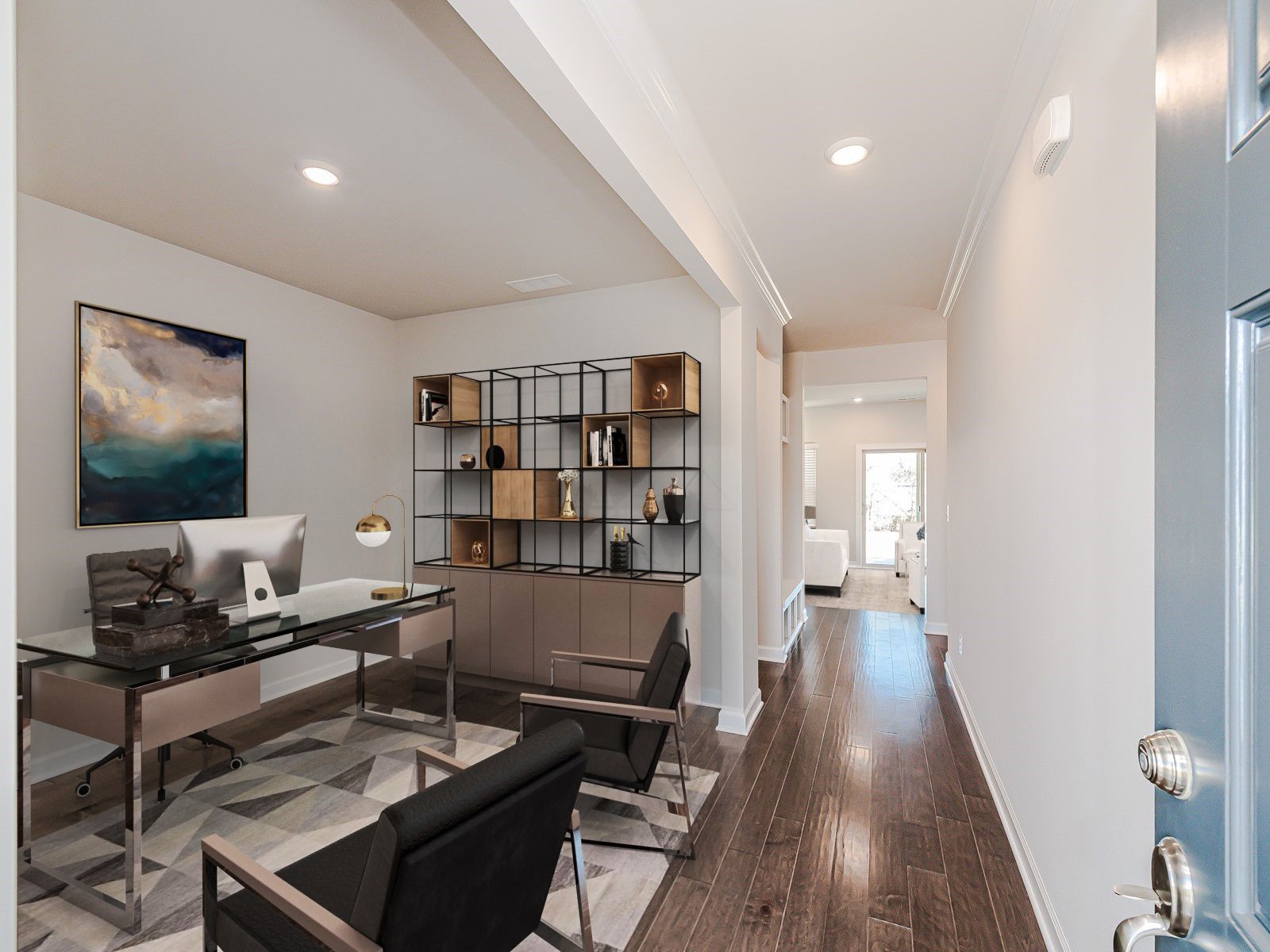 Flex space off of the foyer makes a great home office or formal dining room.:Flex space off of the foyer makes a great home office or formal dining room.