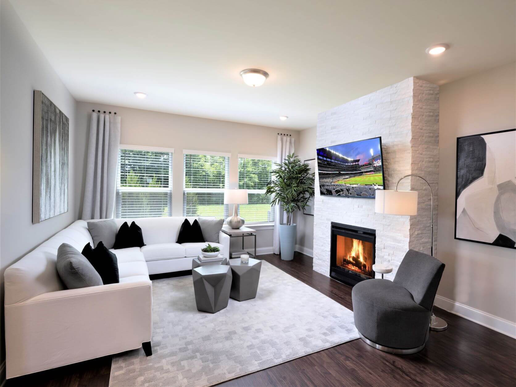 The open-concept living space provides the perfect place to entertain friends and family.:The open-concept living space provides the perfect place to entertain friends and family.