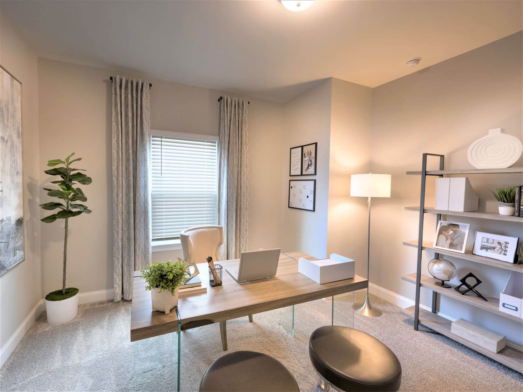 Turn one of the secondary bedrooms into a home office.:Turn one of the secondary bedrooms into a home office.