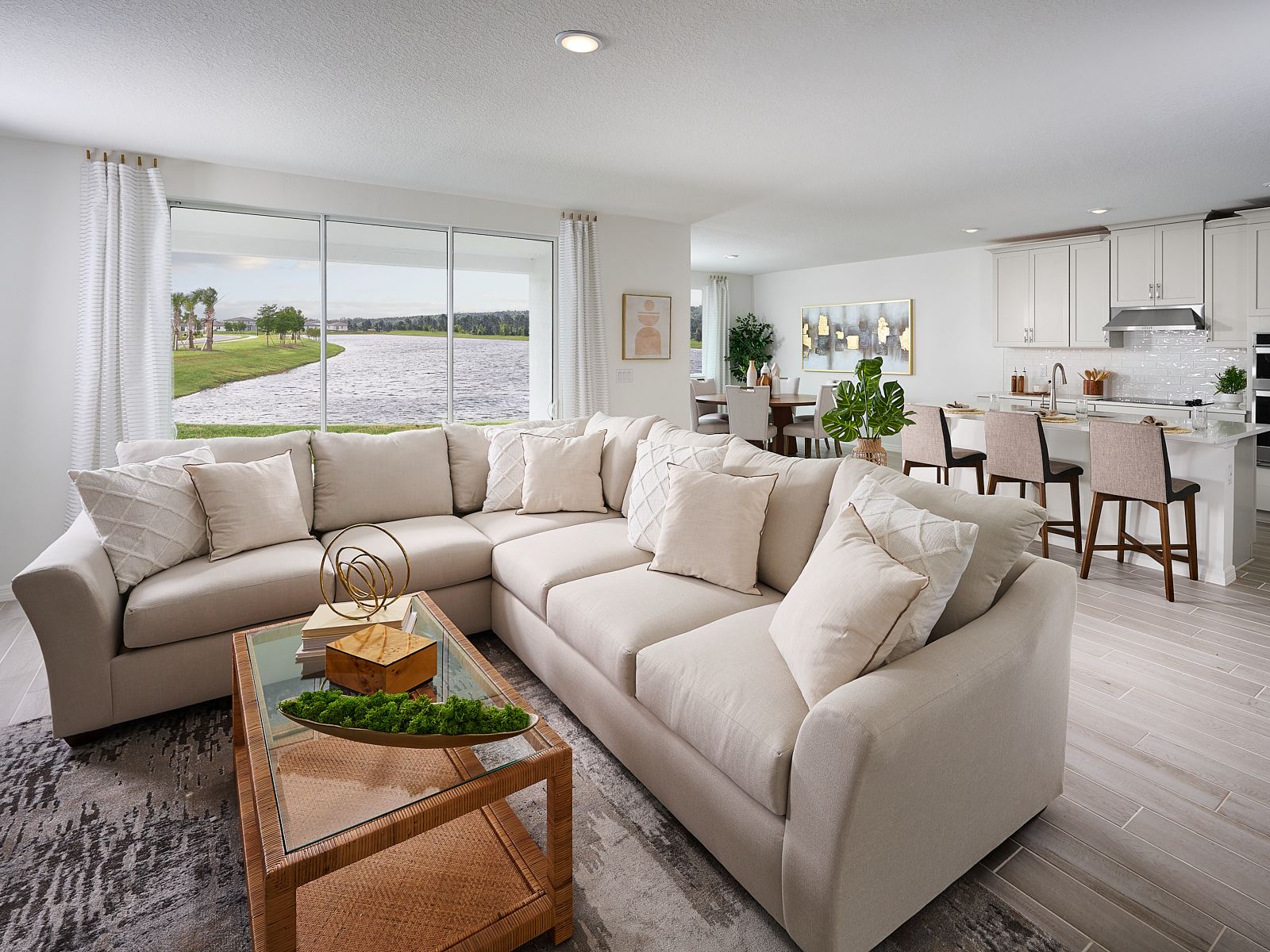 The Great Room of the Jasmine Floorplan Modeled at Salt Meadows