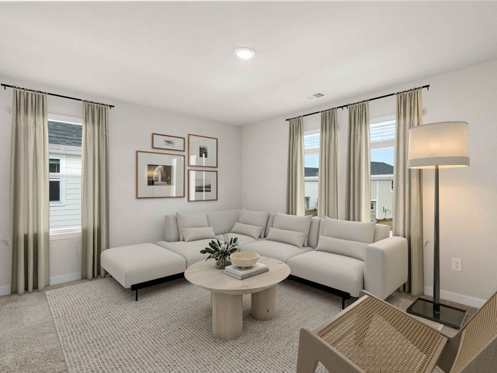 Upstairs, the loft makes the perfect media space or playroom.:Upstairs, the loft makes the perfect media space or playroom.