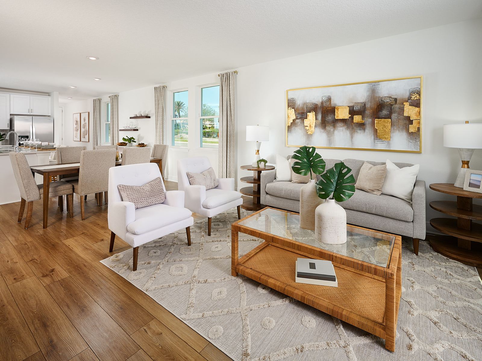 Great room of the Olympic floorplan modeled at Links Terrace.:Great room of the Olympic floorplan modeled at Links Terrace.