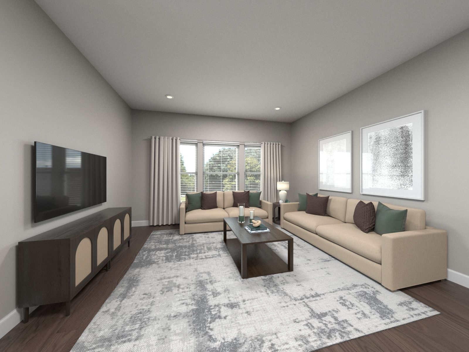 Enjoy family nights in the spacious great room.:Enjoy family nights in the spacious great room.