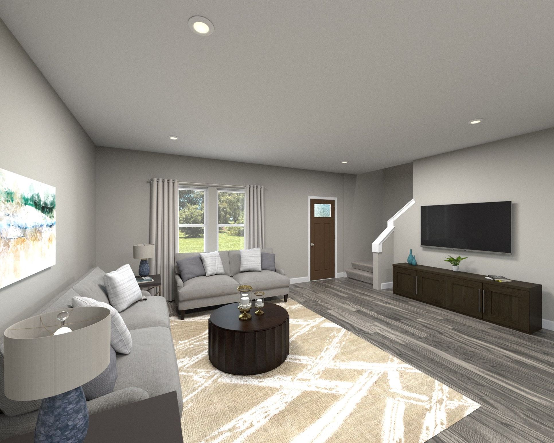 Gather in the living room and watch movies with friends and family.:Gather in the living room and watch movies with friends and family.