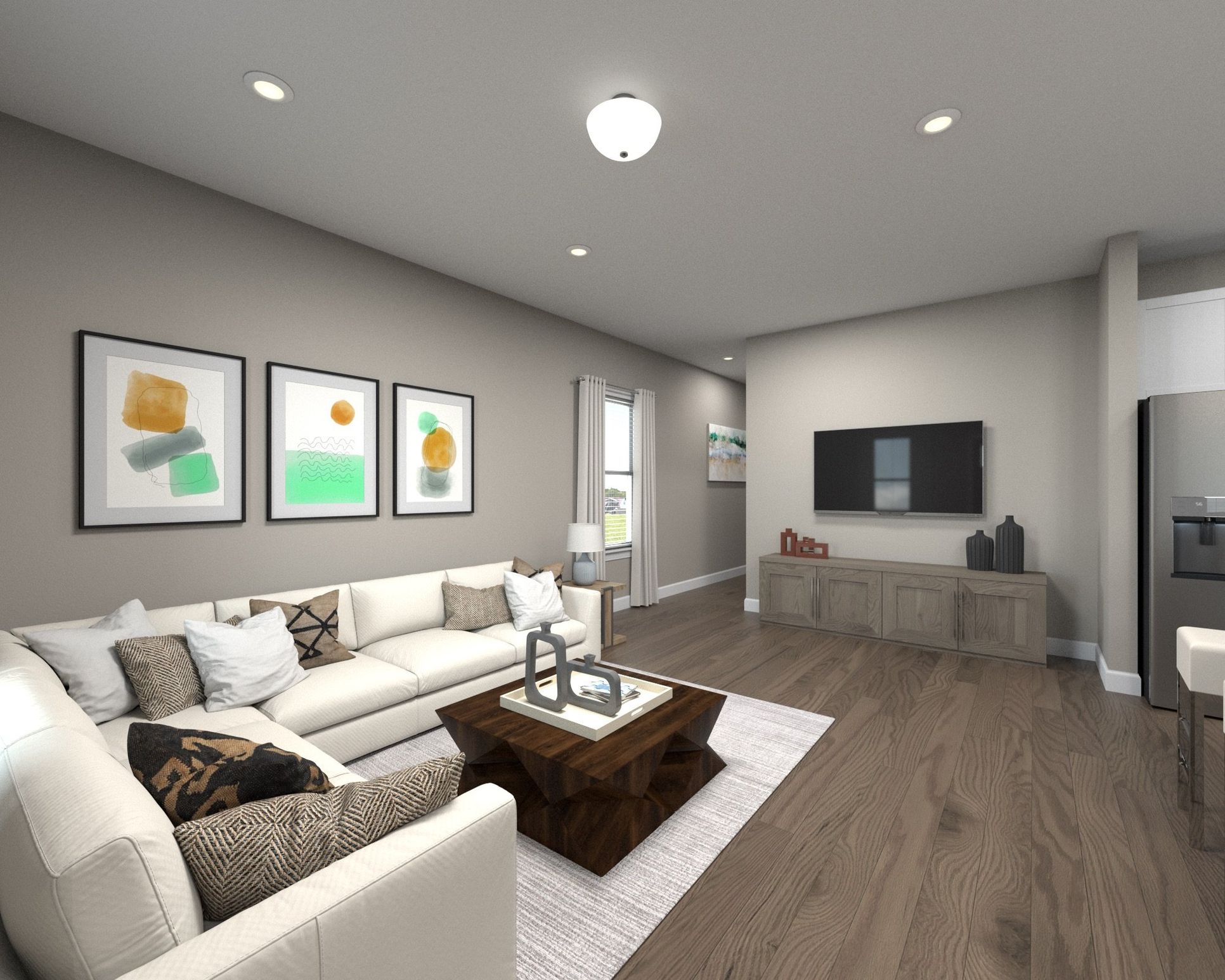 The open-concept living space provides the perfect space to entertain friends and family.:The open-concept living space provides the perfect space to entertain friends and family.
