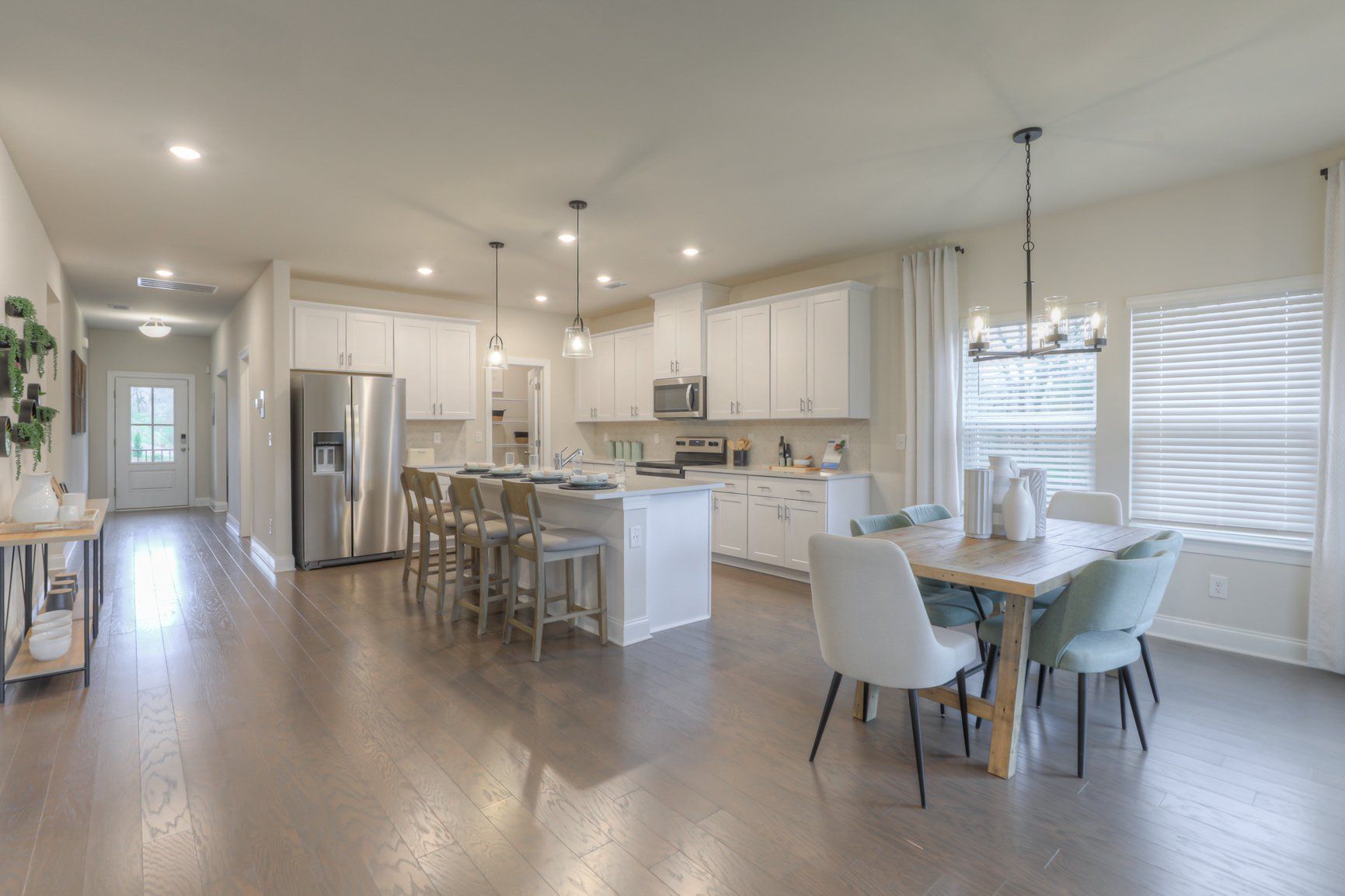 The open-concept floorplan allows for easy entertaining.