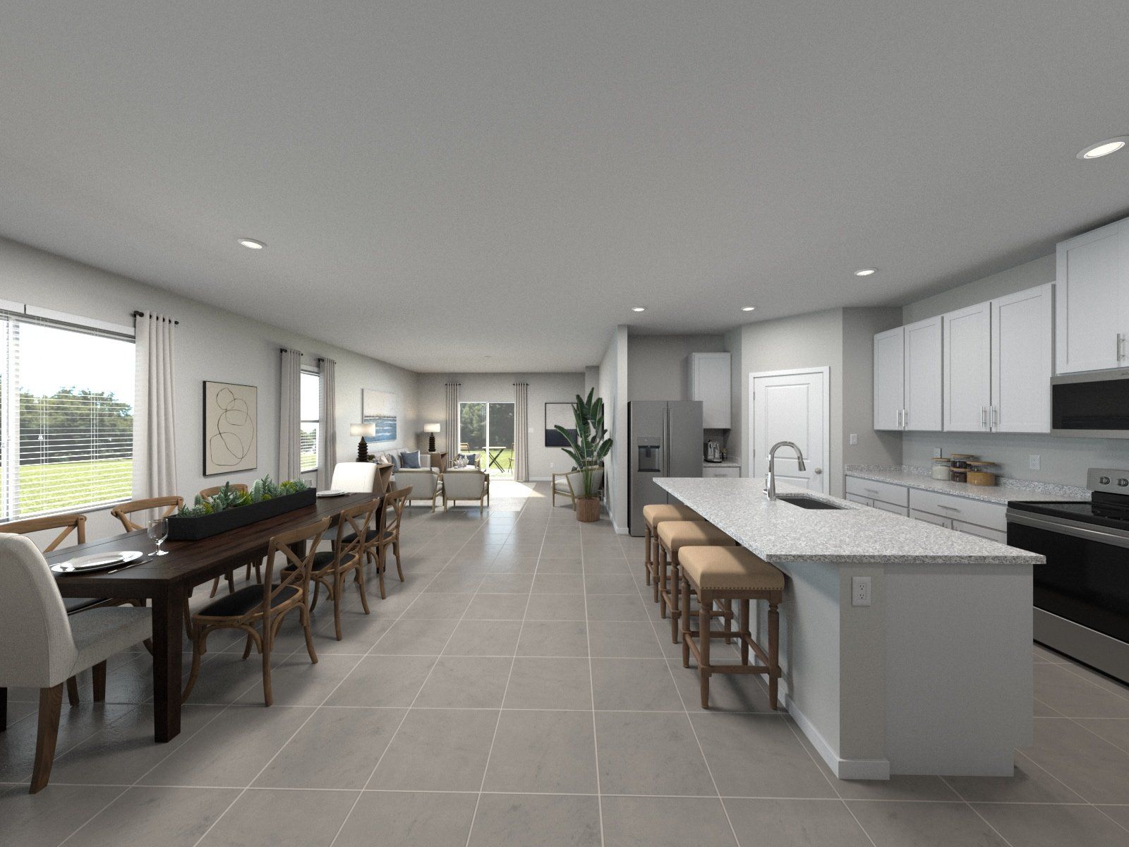 Great room rendering in the Davenport.:Great room rendering in the Davenport.