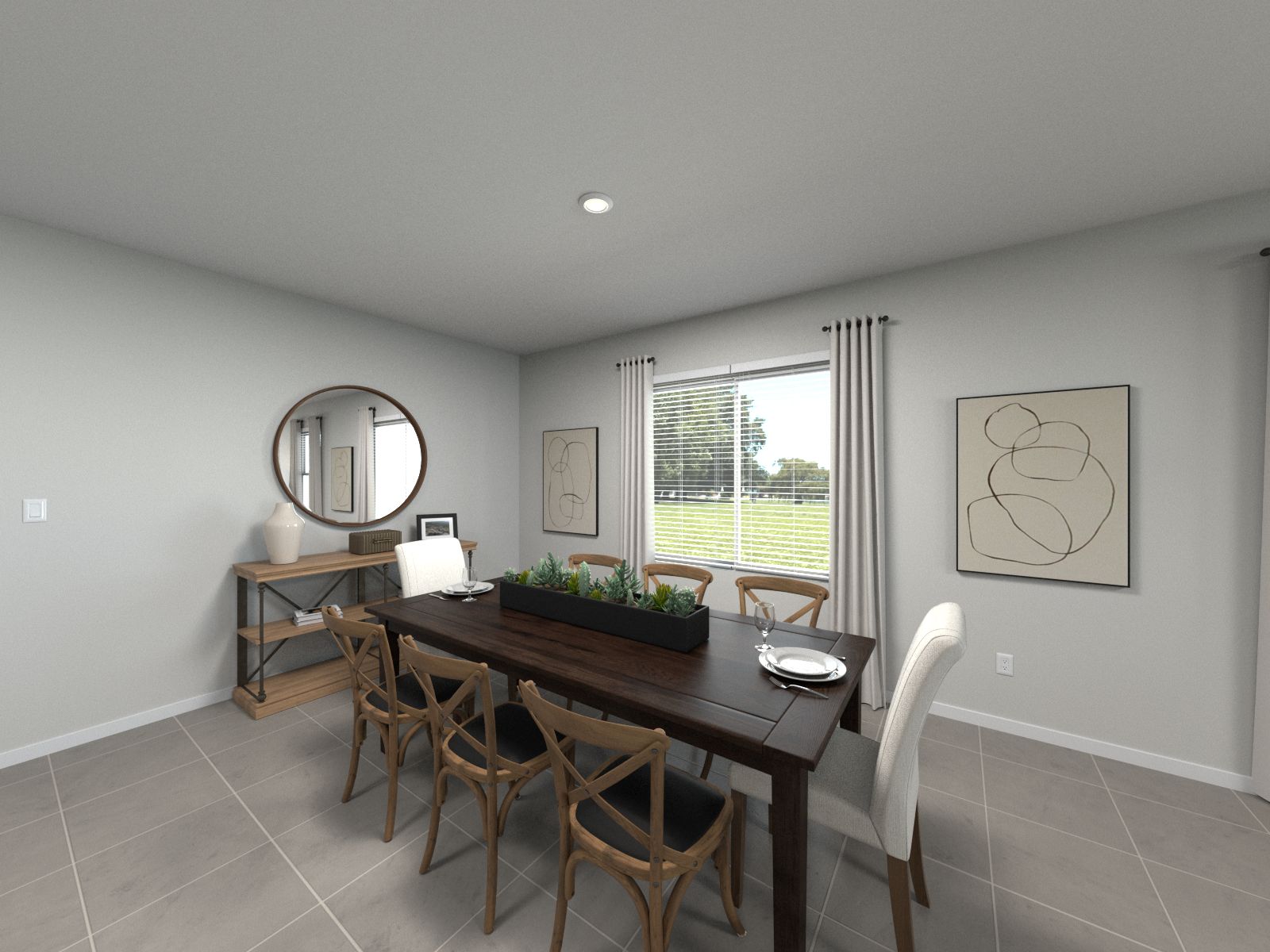 Dining rendering of the Davenport.:Dining rendering of the Davenport.