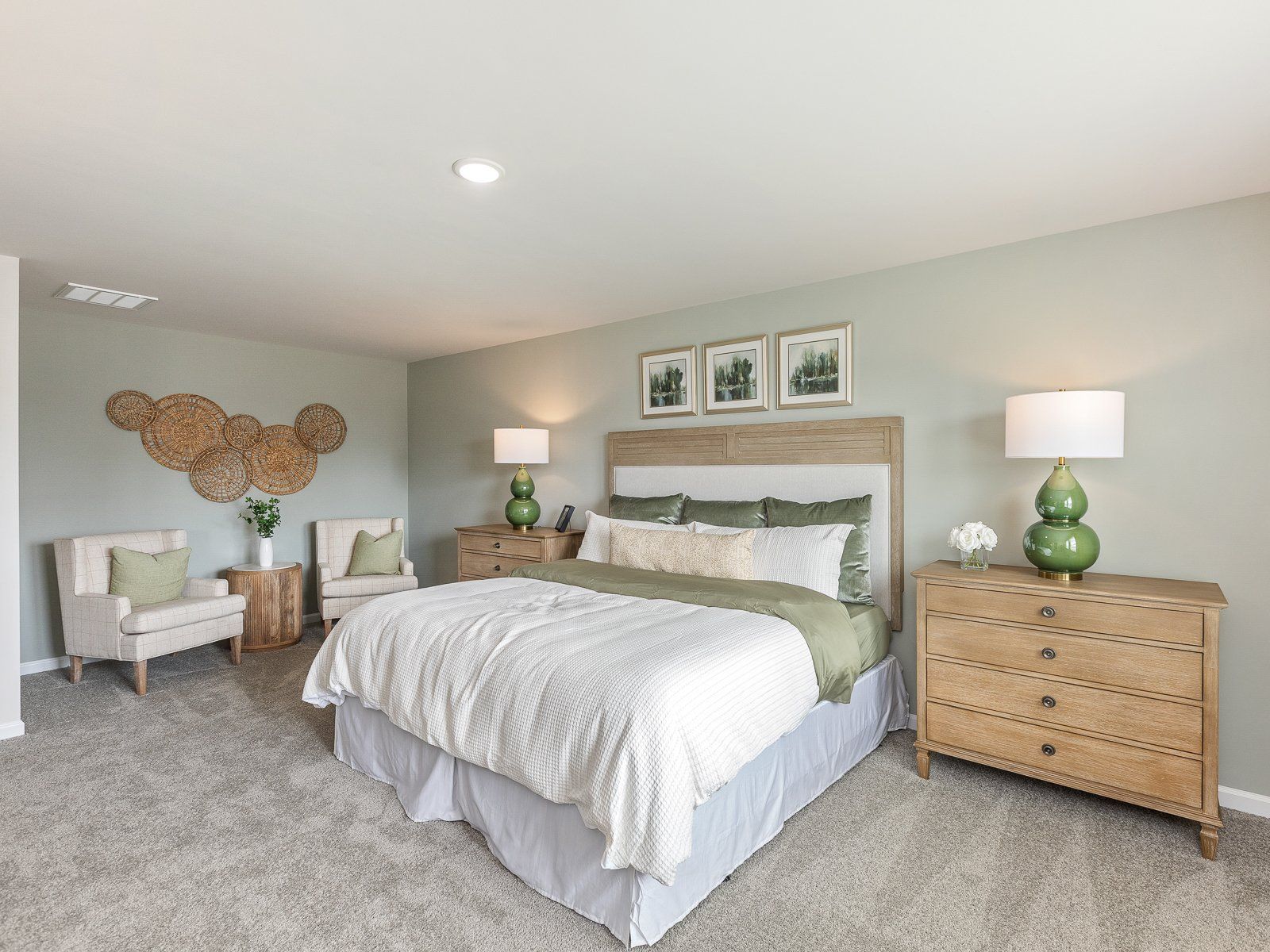 Primary Bedroom:Primary bedroom in the Chatham floorplan at a Meritage Homes community in Angier, NC.