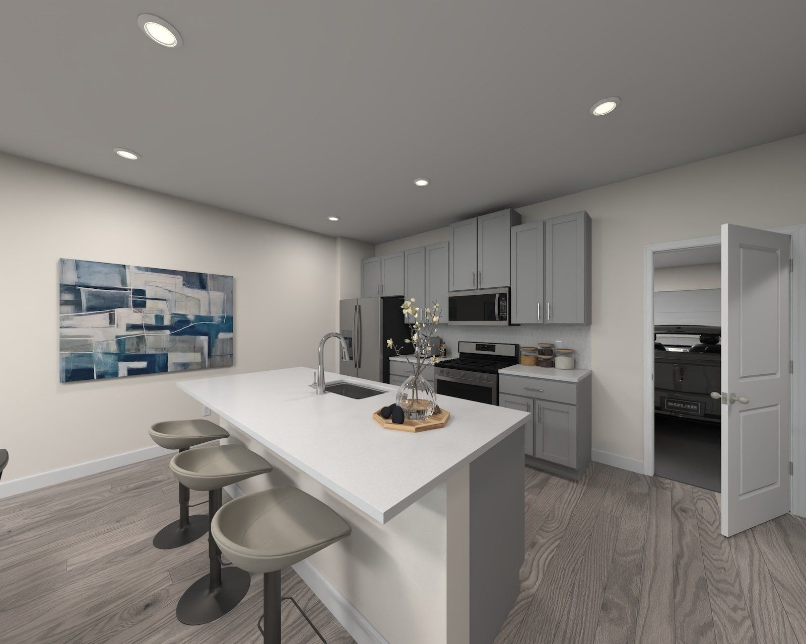 Kitchen:The well-appointed kitchen with a large island and a generous pantry makes meal prep a breeze.